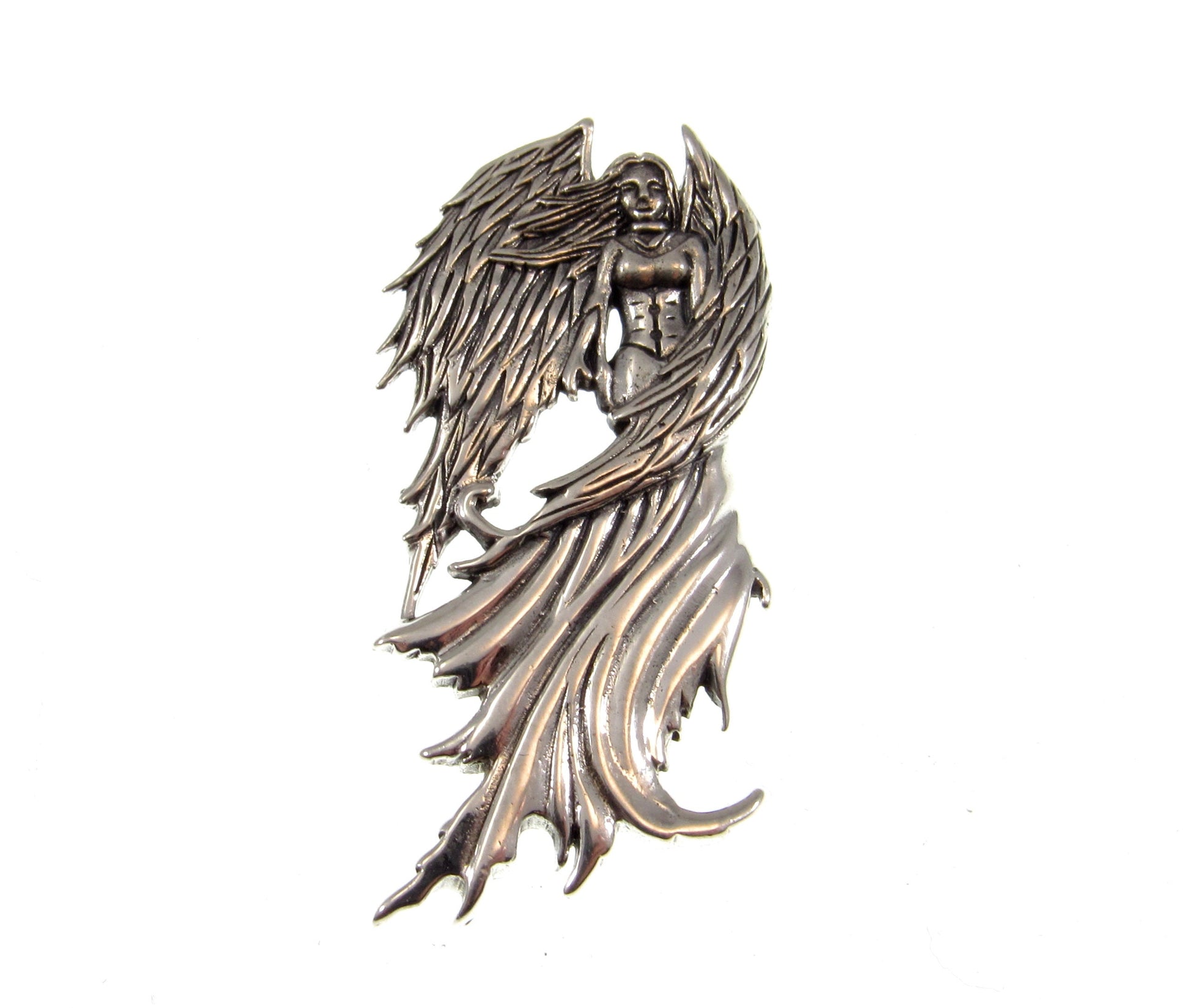 Solid 925 Sterling Silver Eclipse Fairy Slide Pendant Designed by Renown Fantasy Artist Amy Brown