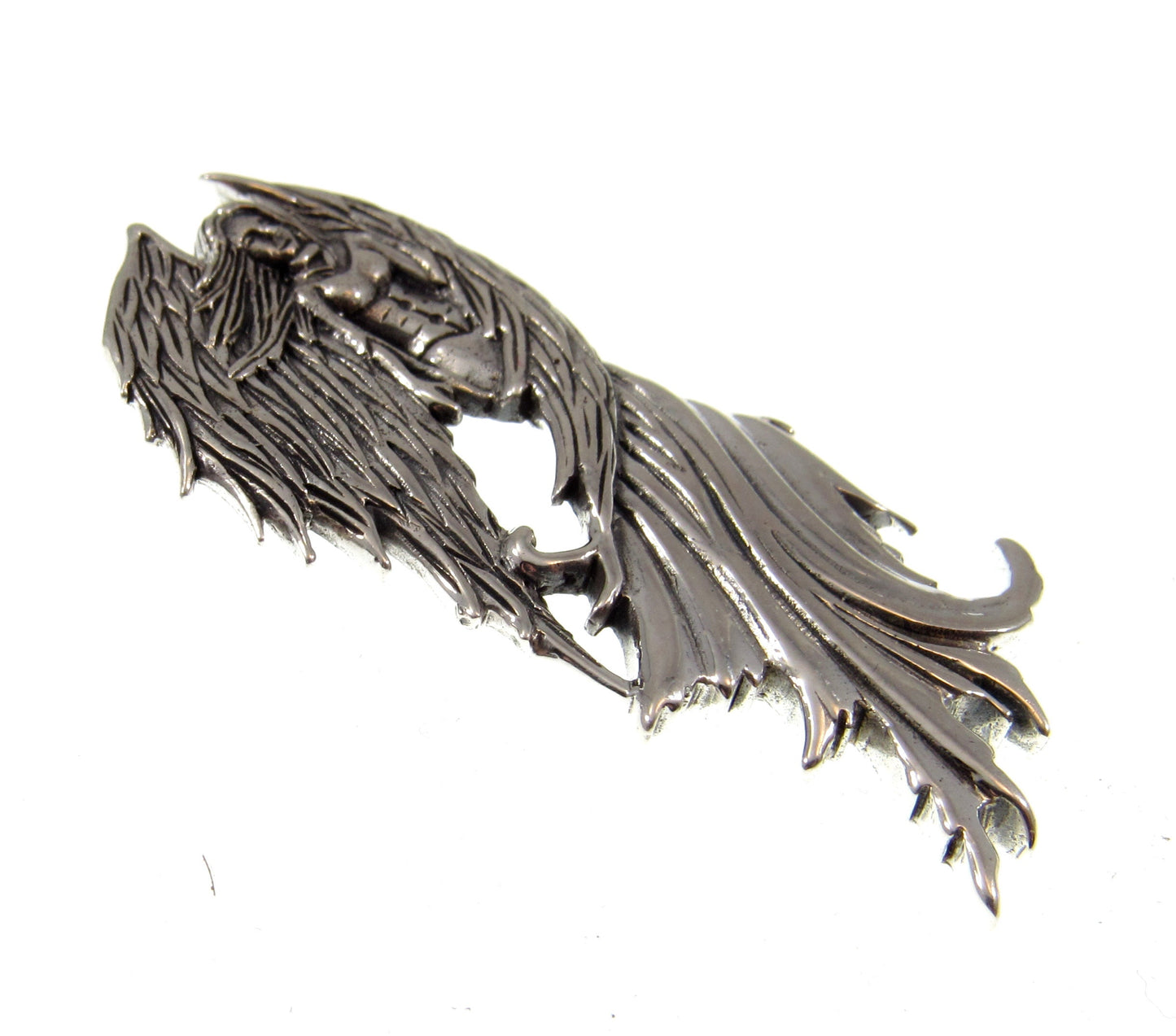 Solid 925 Sterling Silver Eclipse Fairy Slide Pendant Designed by Renown Fantasy Artist Amy Brown