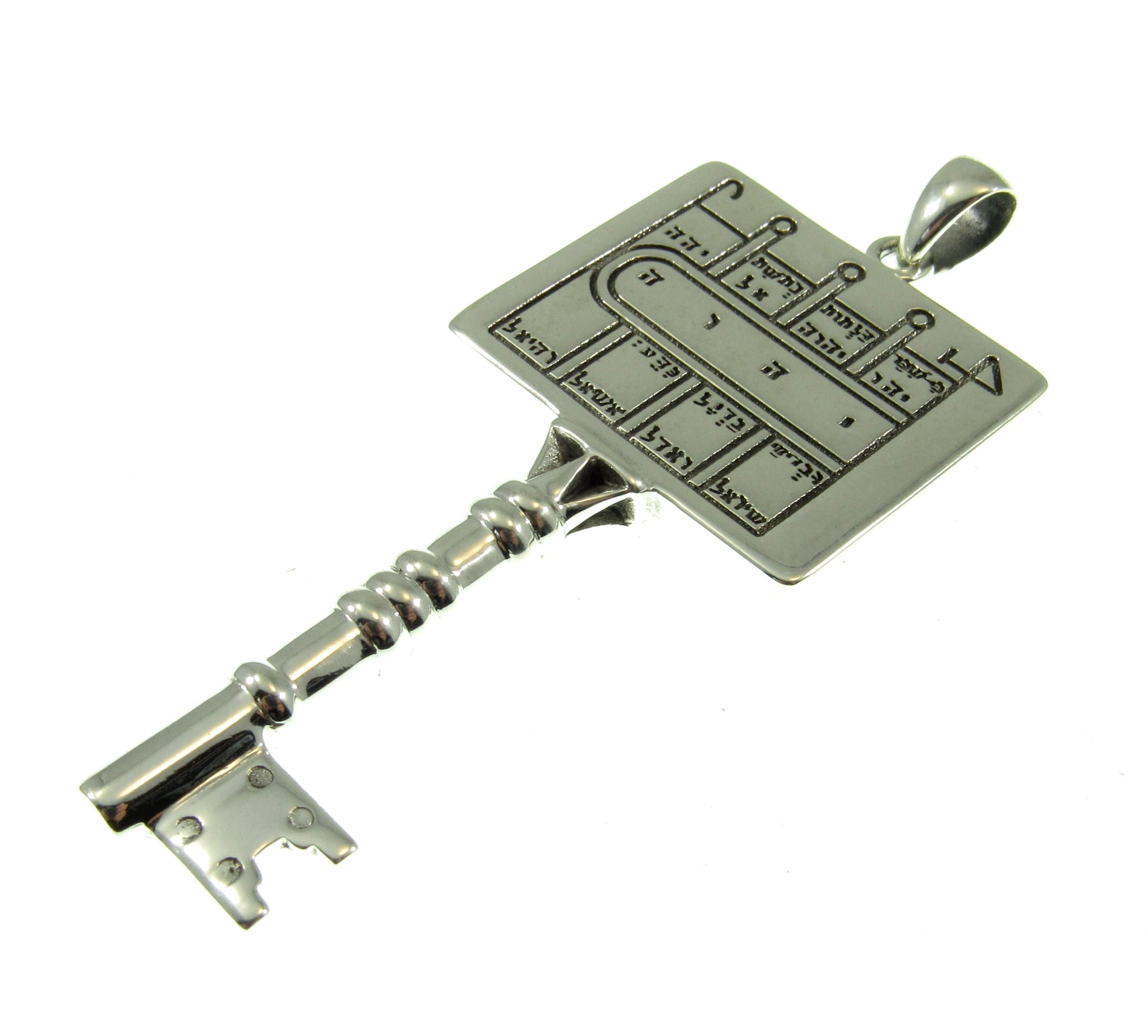 Solid 925 Sterling Silver King Solomon Seals Path Clearing Key Pendant – Handcrafted Kabbalah Amulet, Spiritual Protection Talisman Jewelry