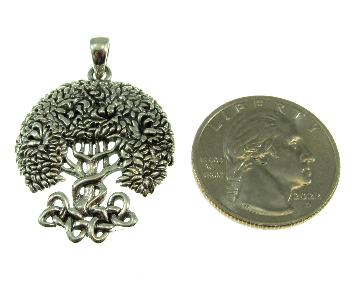 Solid 925 Sterling Silver Brigid Ashwood Celtic Tree of Life Pendant