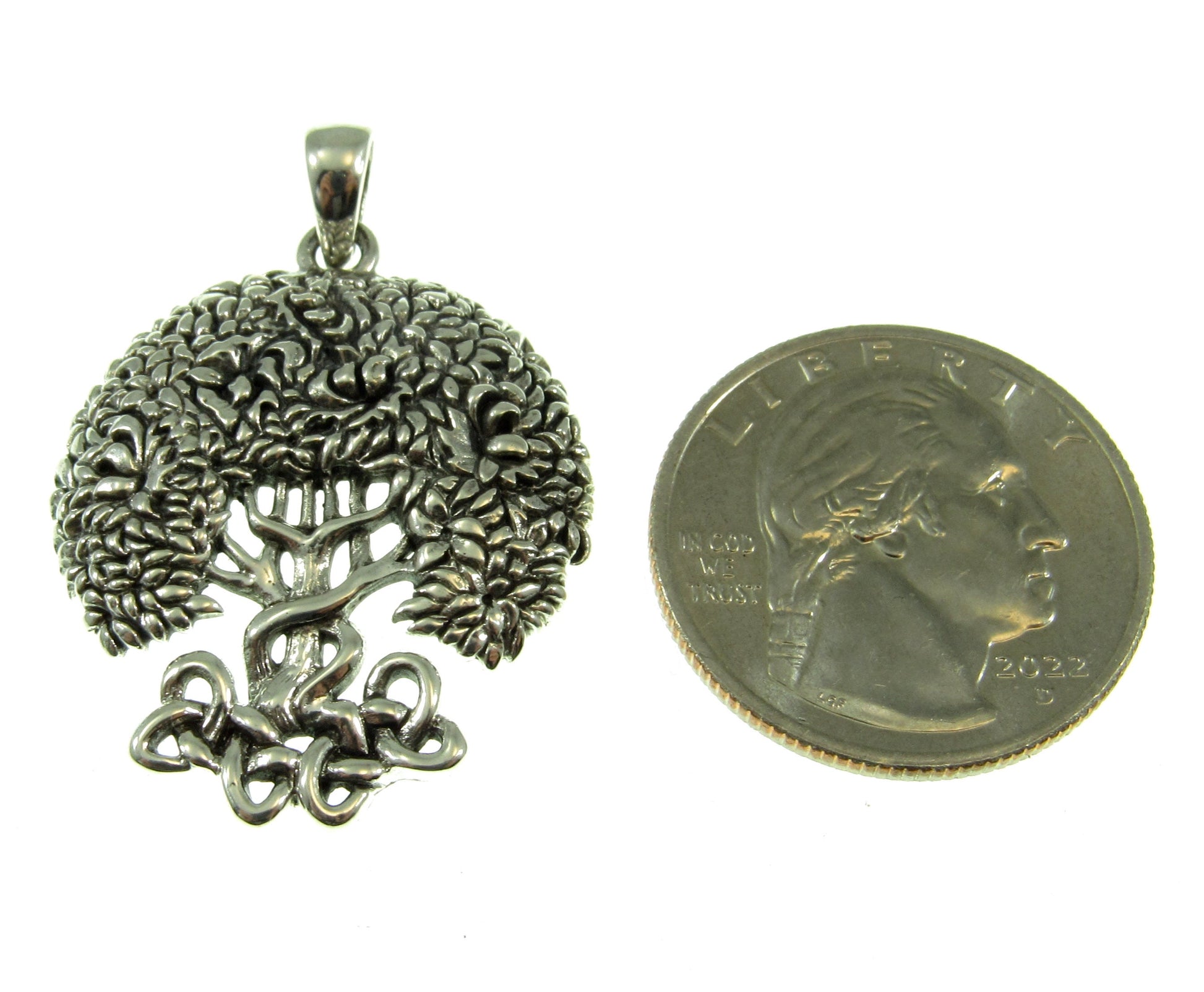 Solid 925 Sterling Silver Brigid Ashwood Celtic Tree of Life Pendant
