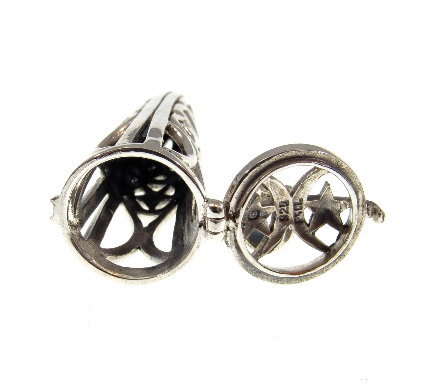 Celtic Triquetra Knot Pendulum Handcrafted in Solid 925 Sterling Silver with Hinged Lid Pendant for Spells & Potions