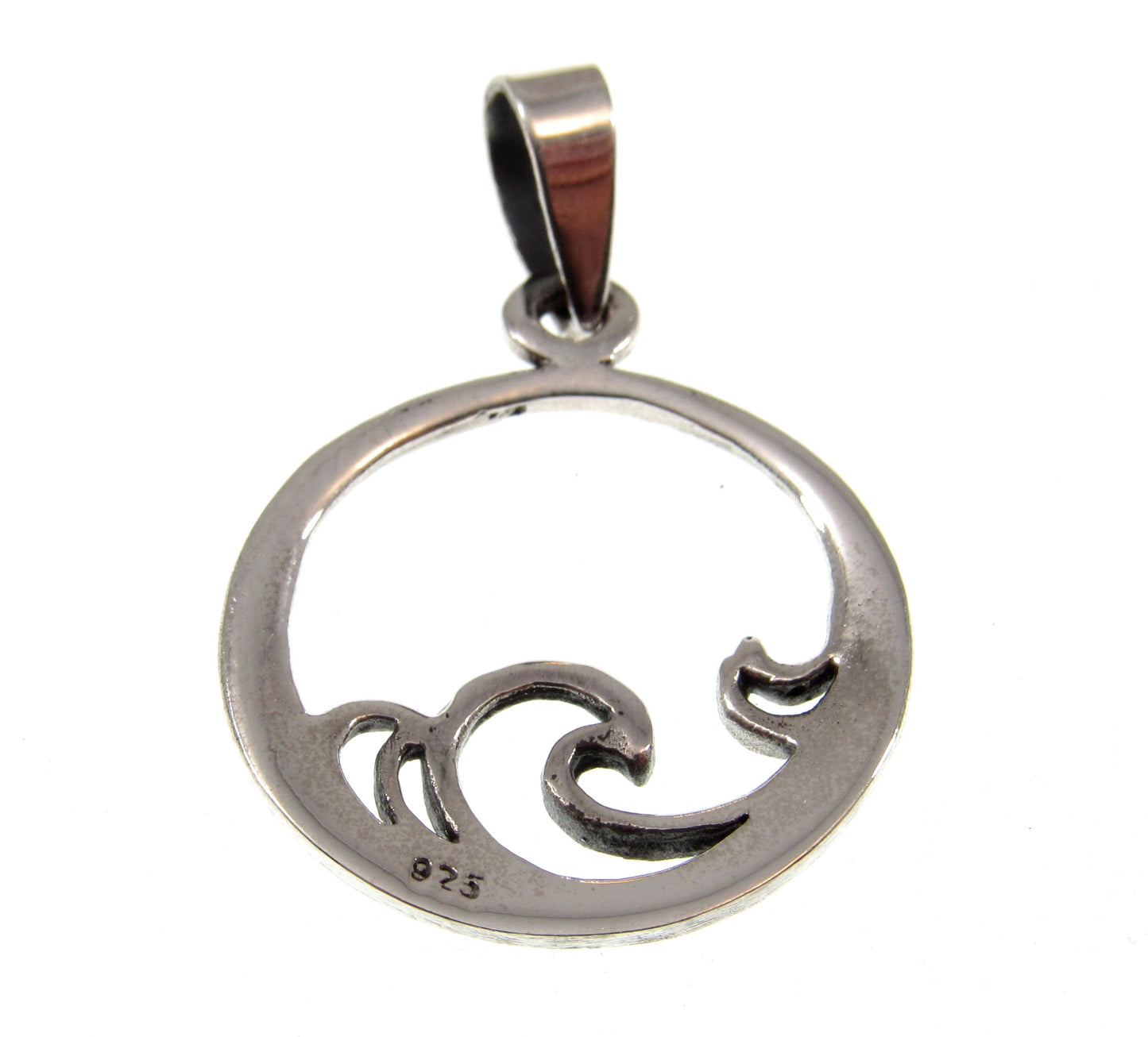 Solid 925 Sterling Silver Ocean Wave Pendant – Beach Necklace Charm, Sea Surfer Jewelry, Coastal Gift, Handcrafted Sea Lover Charm