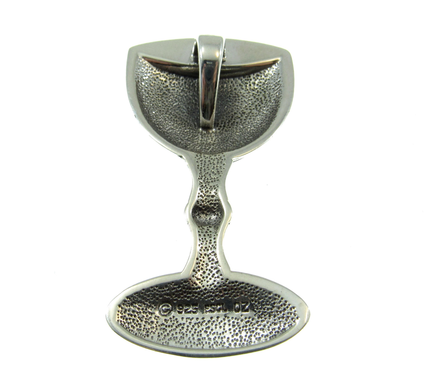 Solid 925 Sterling Silver Magic Chalice Pendant, Wiccan Ritual Spell Goblet, Pagan Alter Cup, Holy Grail Jewelry, Kiddush Cup Talisman