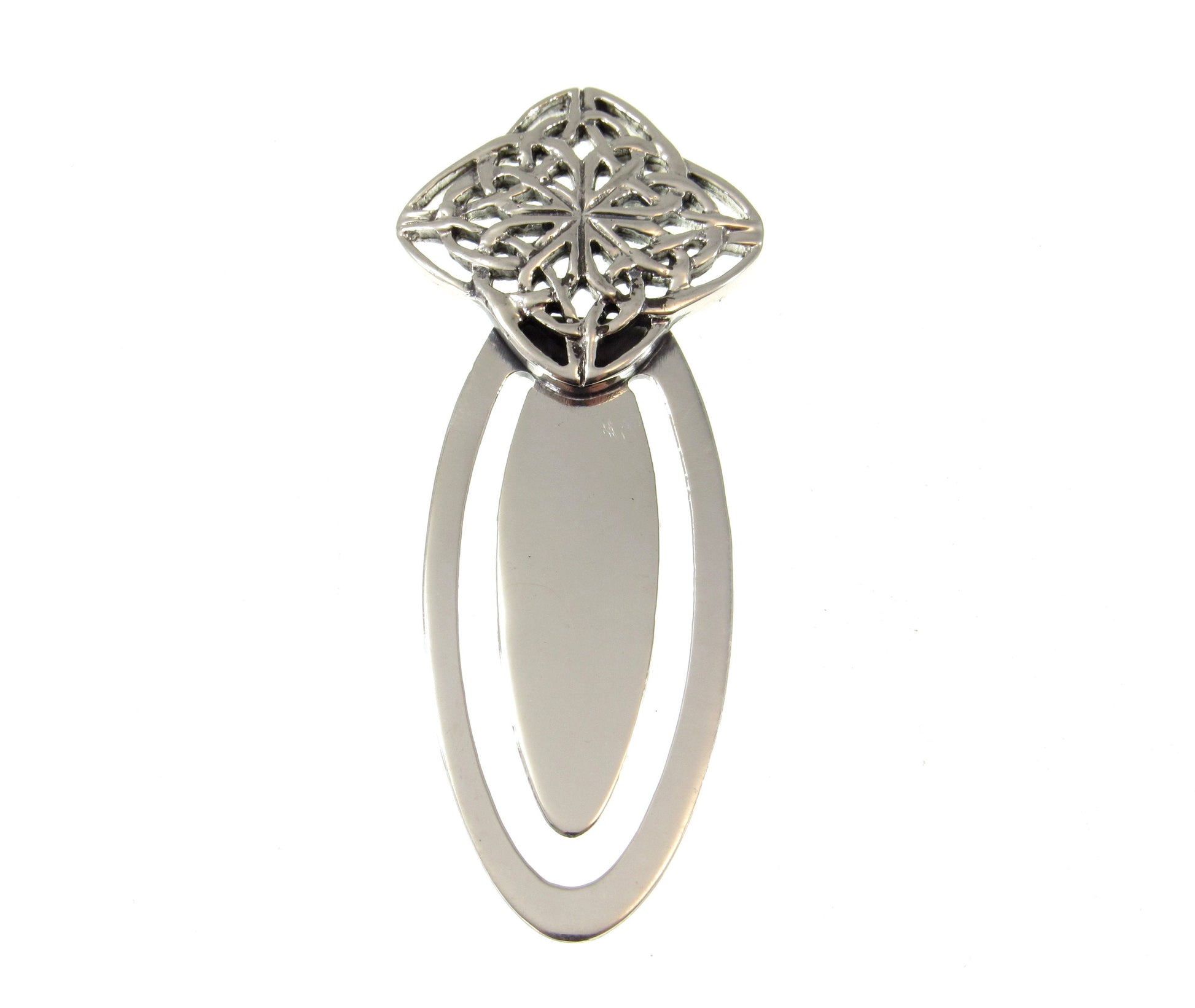 Solid 925 Sterling Silver Celtic Knot Bookmark – Handcrafted Pagan or Wiccan Gift – Book Lover’s Keepsake, Norse / Irish Reading Accessory