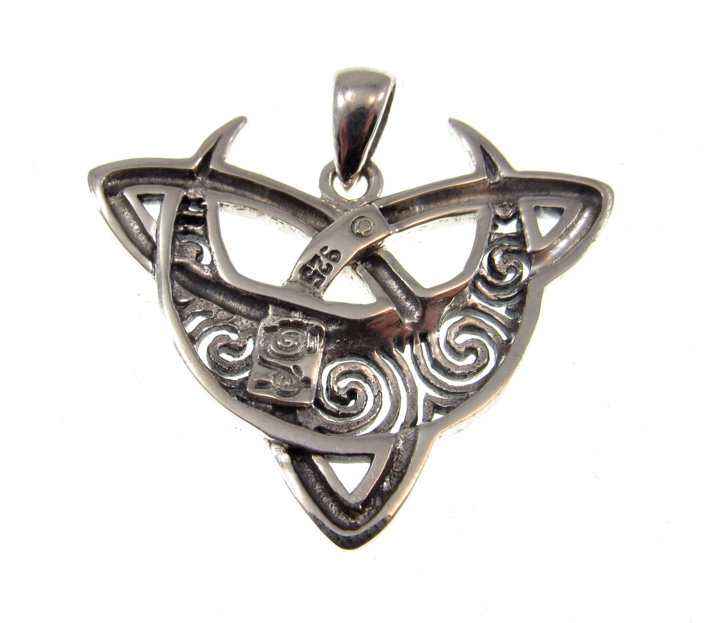 Solid 925 Sterling Silver Celtic Trinity Moon Pendant by Celebrated Fairytale Author and Artist Brigid Ashwood