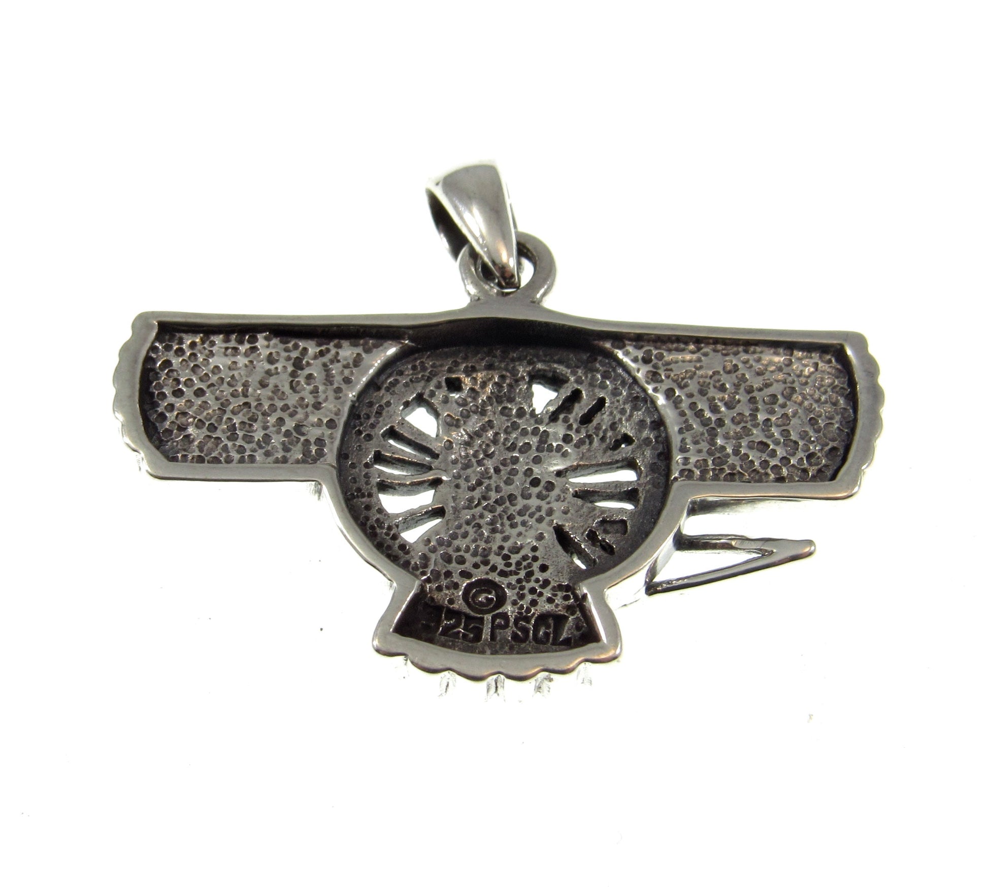 Solid 925 Sterling Silver Ashur Assyrian God Pendant, Head of Mesopotamian Pantheon, Feather Robed Archer