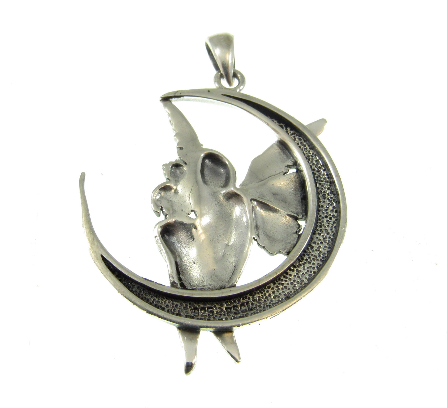 Solid 925 Sterling Silver Moon Dream Fairy Pendant Designed by Renown Fantasy Artist Amy Brown