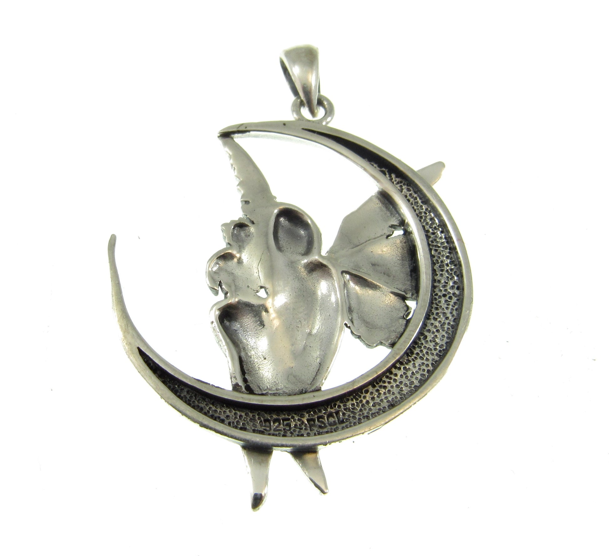 Solid 925 Sterling Silver Moon Dream Fairy Pendant Designed by Renown Fantasy Artist Amy Brown