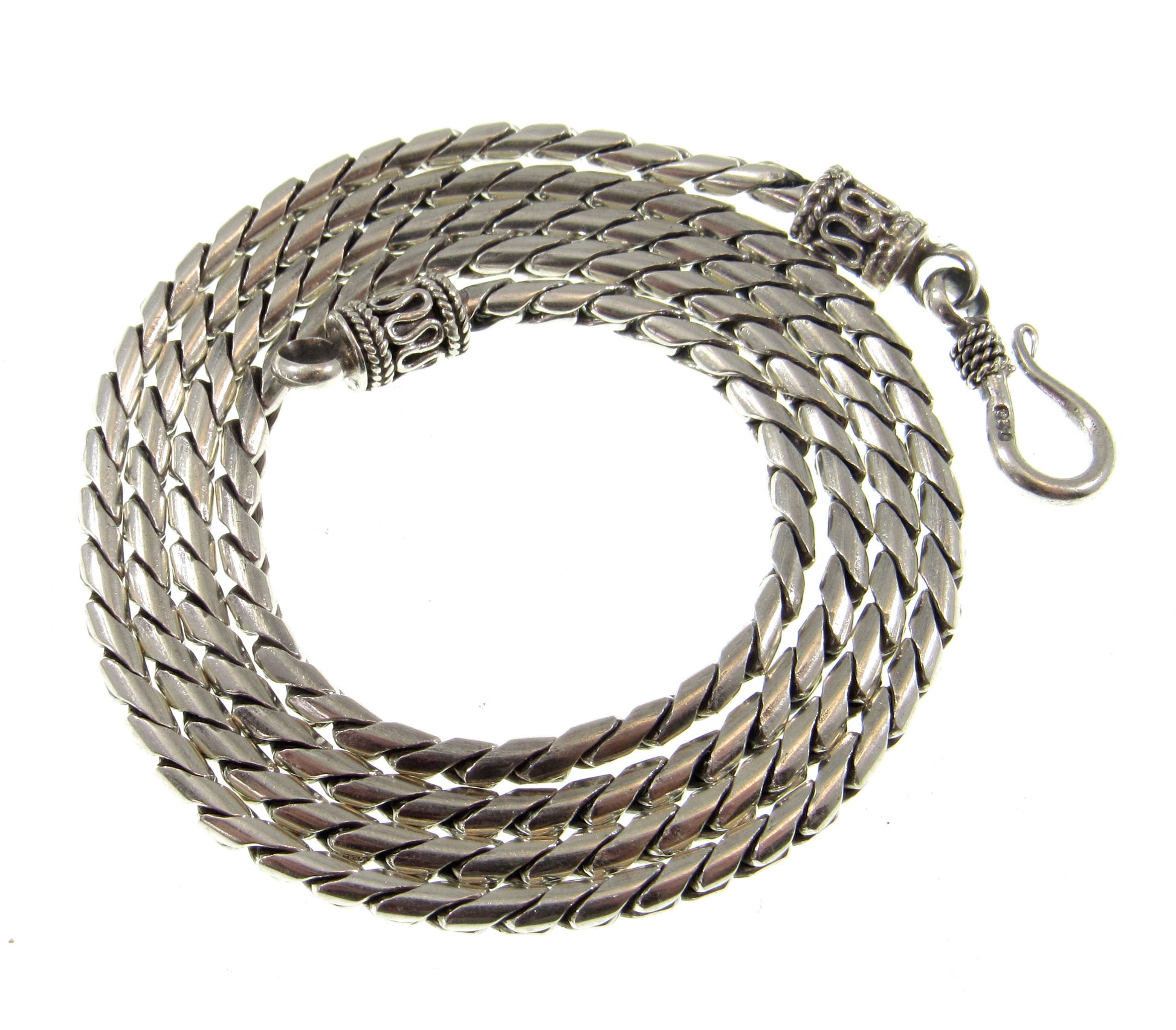 Handmade 2.5mm Solid 925 Sterling Silver Balinese BECKEL Link Chain, Necklace or Bracelet, 7.5 8 9 16 18 20 22 24 26 28 or 30 Inches