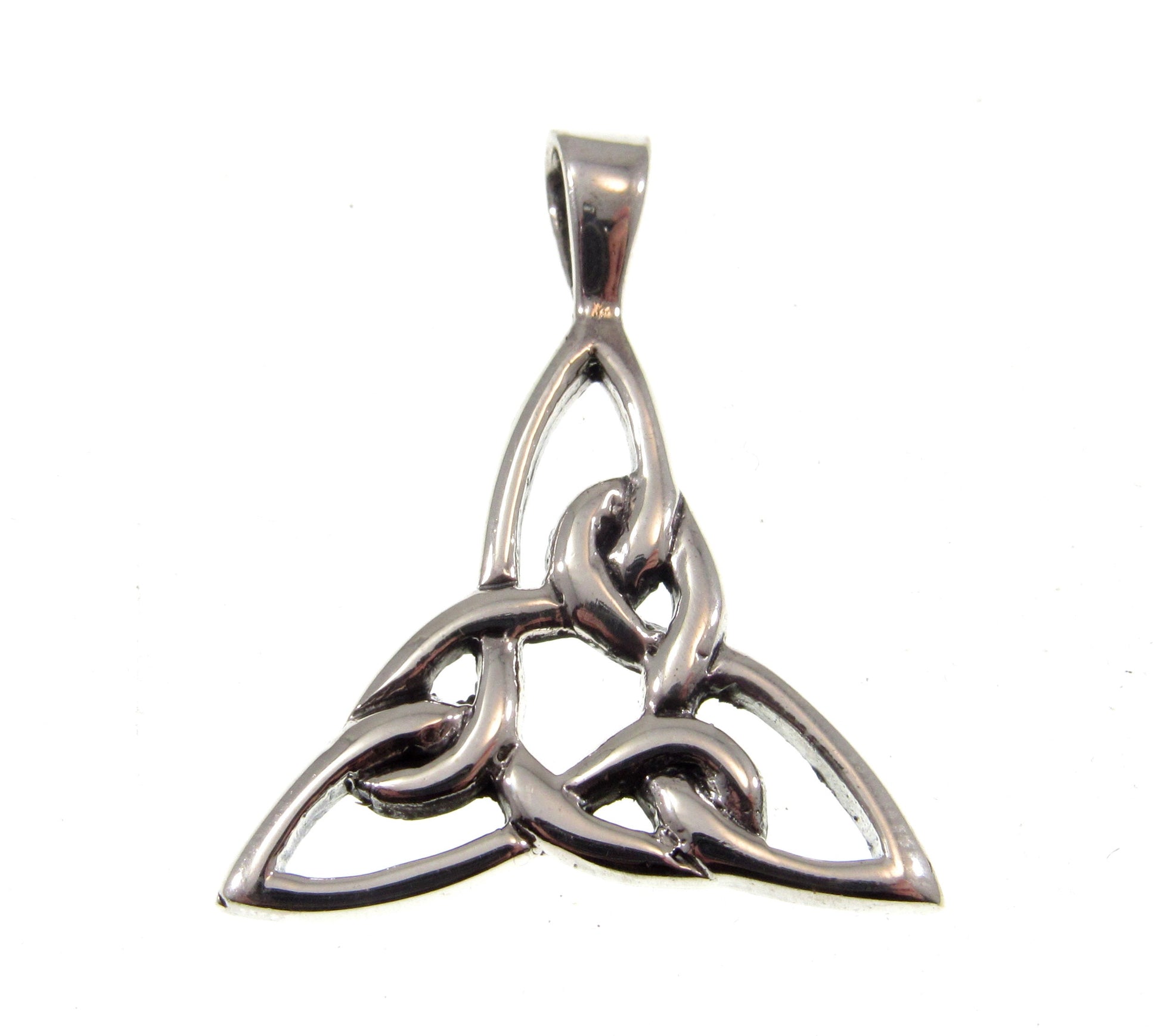 Solid 925 Sterling Silver Triquetra Pendant – Celtic Trinity Knot Necklace Charm, Irish Knot Amulet, Viking Jewelry Gift for Him or Her