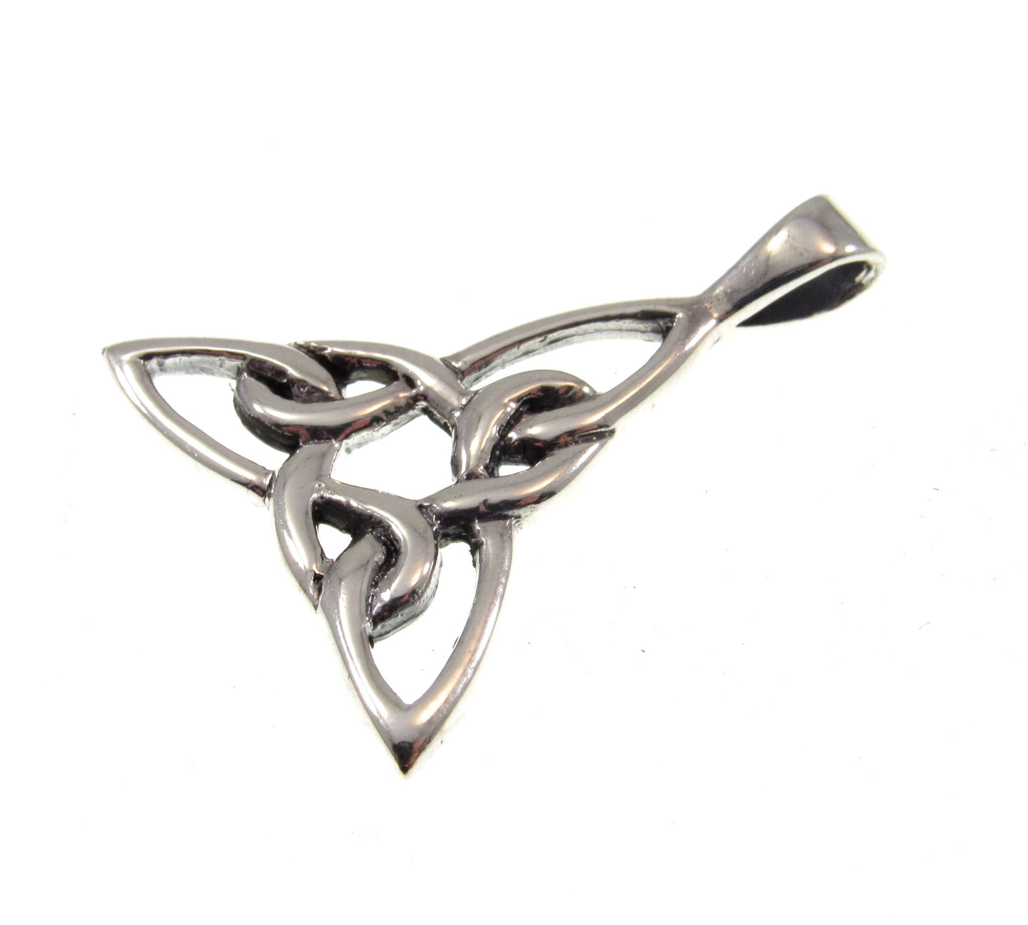 Solid 925 Sterling Silver Triquetra Pendant – Celtic Trinity Knot Necklace Charm, Irish Knot Amulet, Viking Jewelry Gift for Him or Her