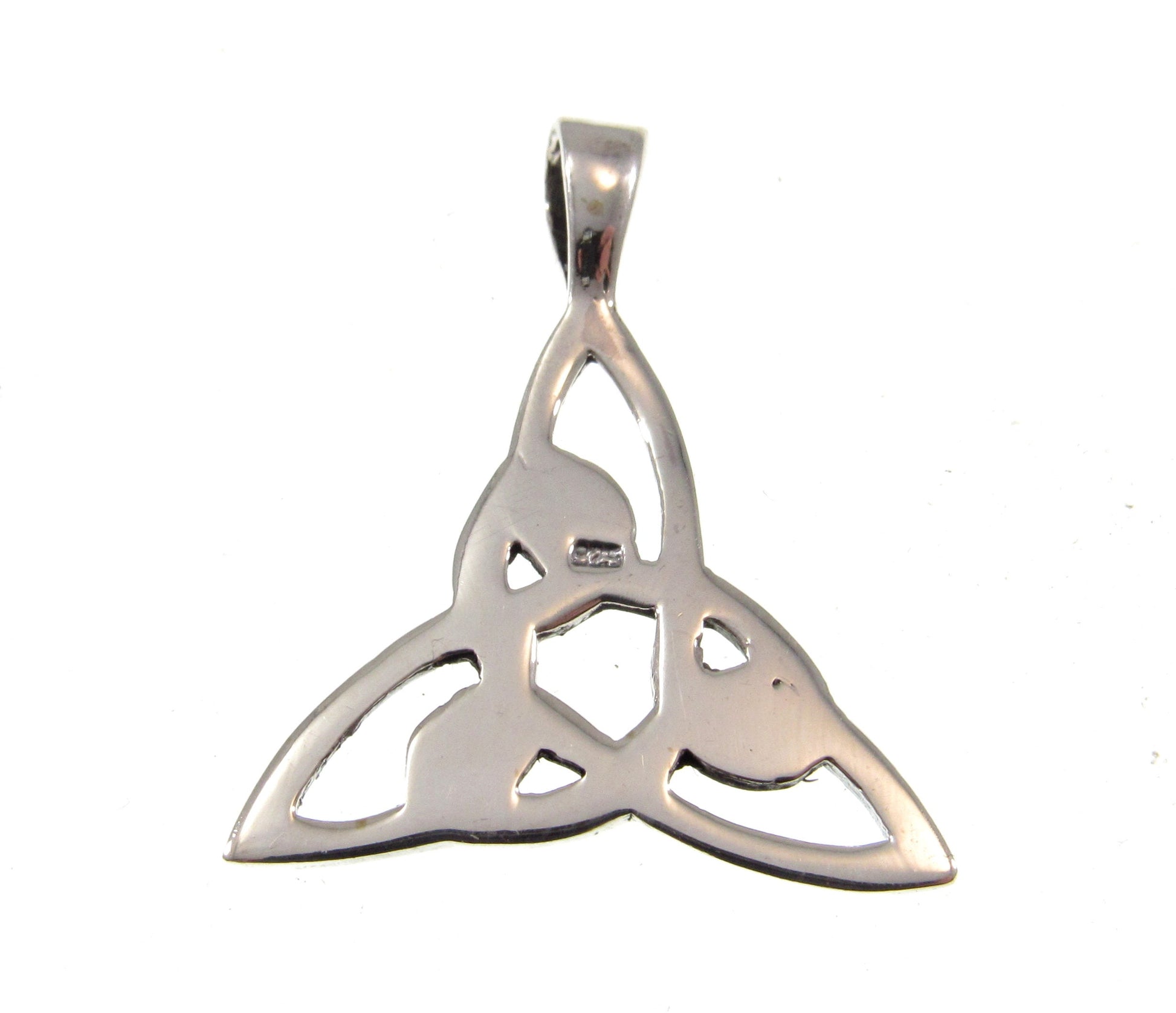 Solid 925 Sterling Silver Triquetra Pendant – Celtic Trinity Knot Necklace Charm, Irish Knot Amulet, Viking Jewelry Gift for Him or Her