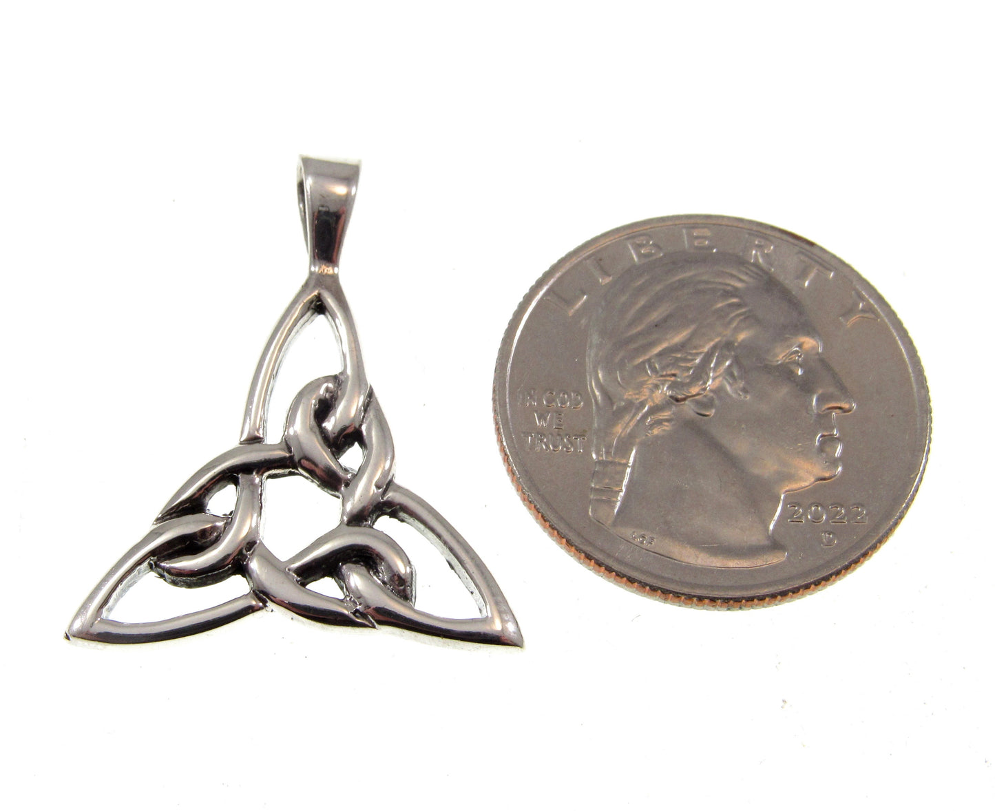 Solid 925 Sterling Silver Triquetra Pendant – Celtic Trinity Knot Necklace Charm, Irish Knot Amulet, Viking Jewelry Gift for Him or Her