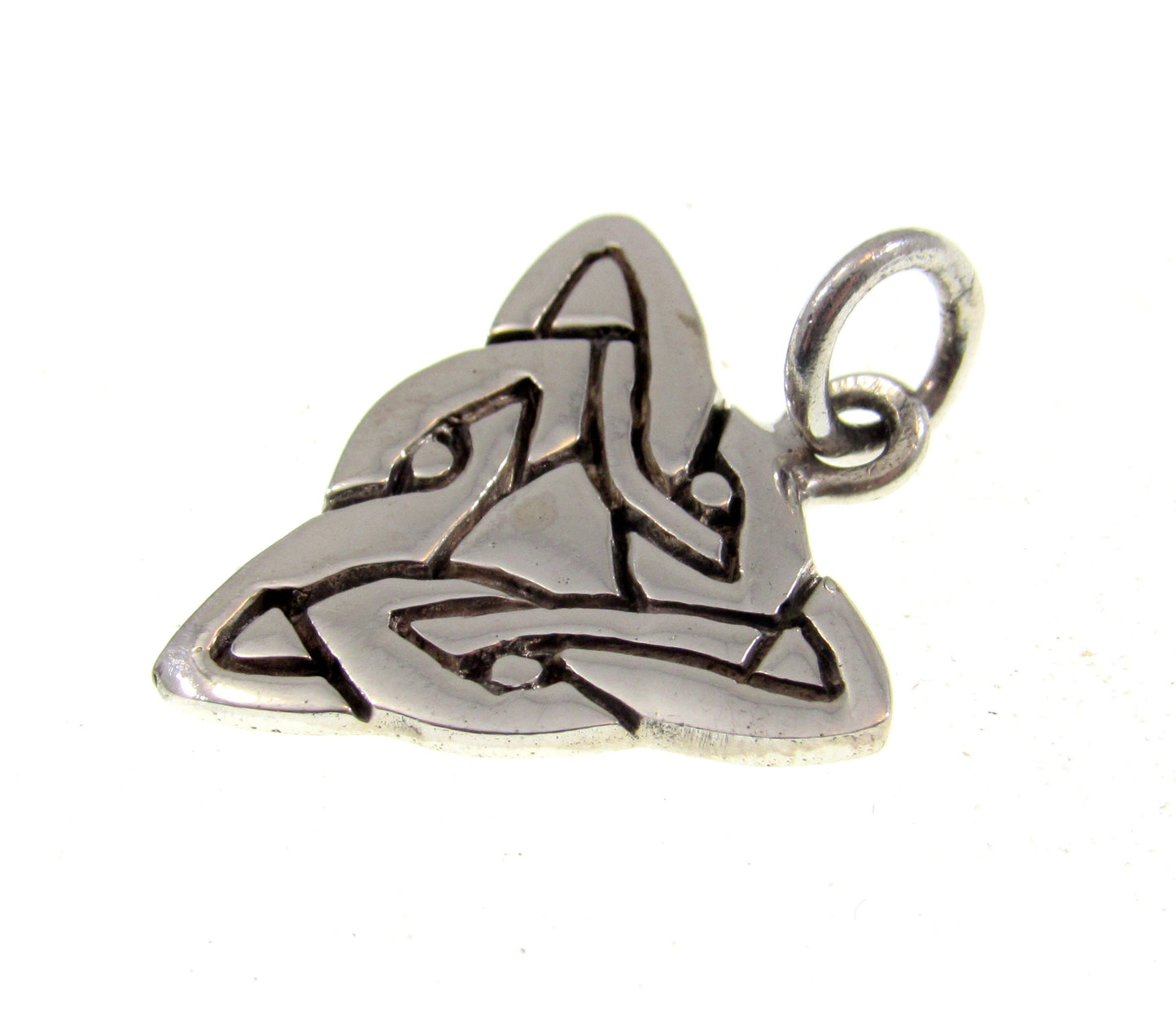 Solid 925 Sterling Silver Abstract Arrowhead Pendant, Handcrafted Charm