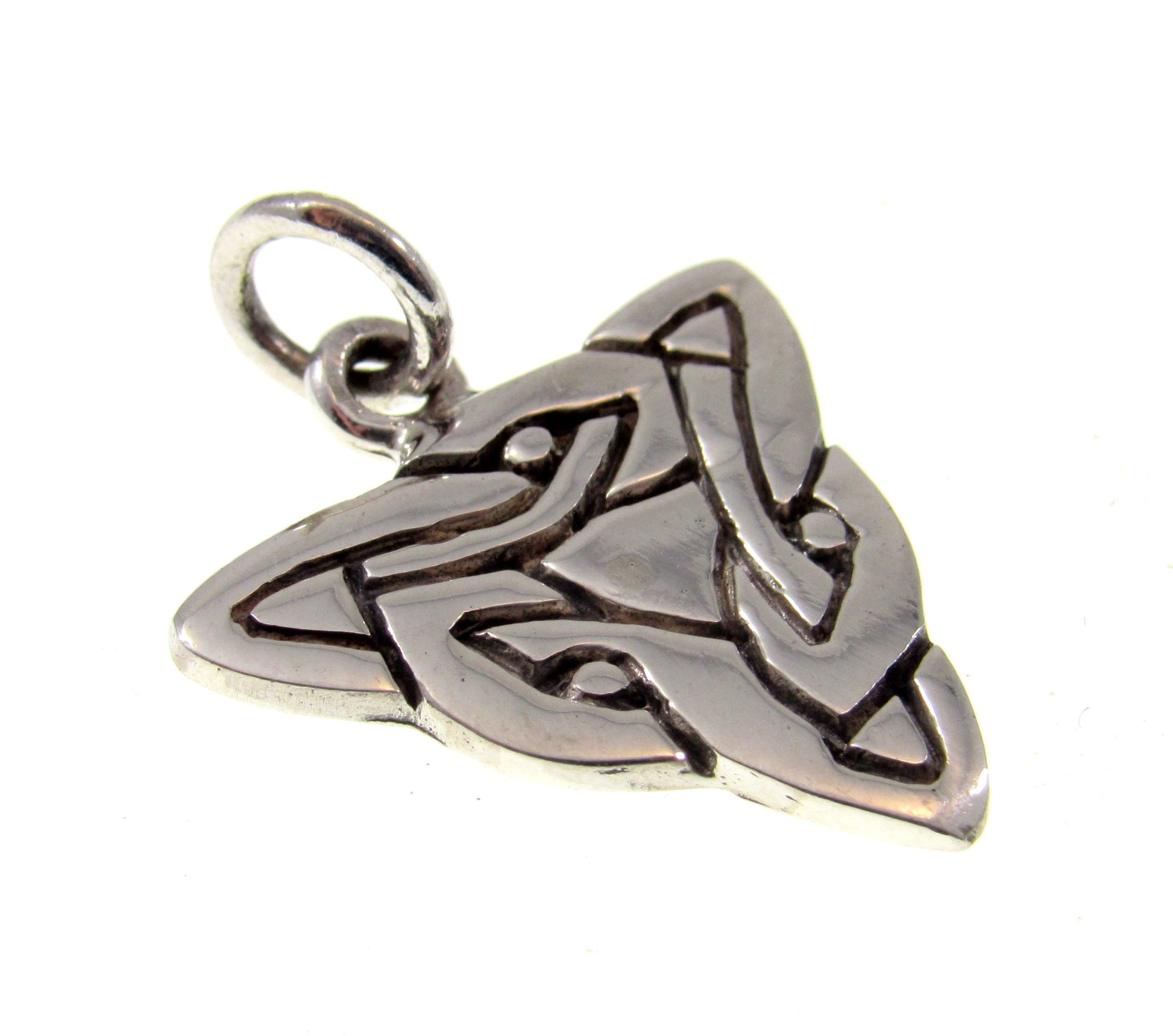 Solid 925 Sterling Silver Abstract Arrowhead Pendant, Handcrafted Charm