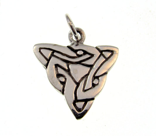 Solid 925 Sterling Silver Abstract Arrowhead Pendant, Handcrafted Charm