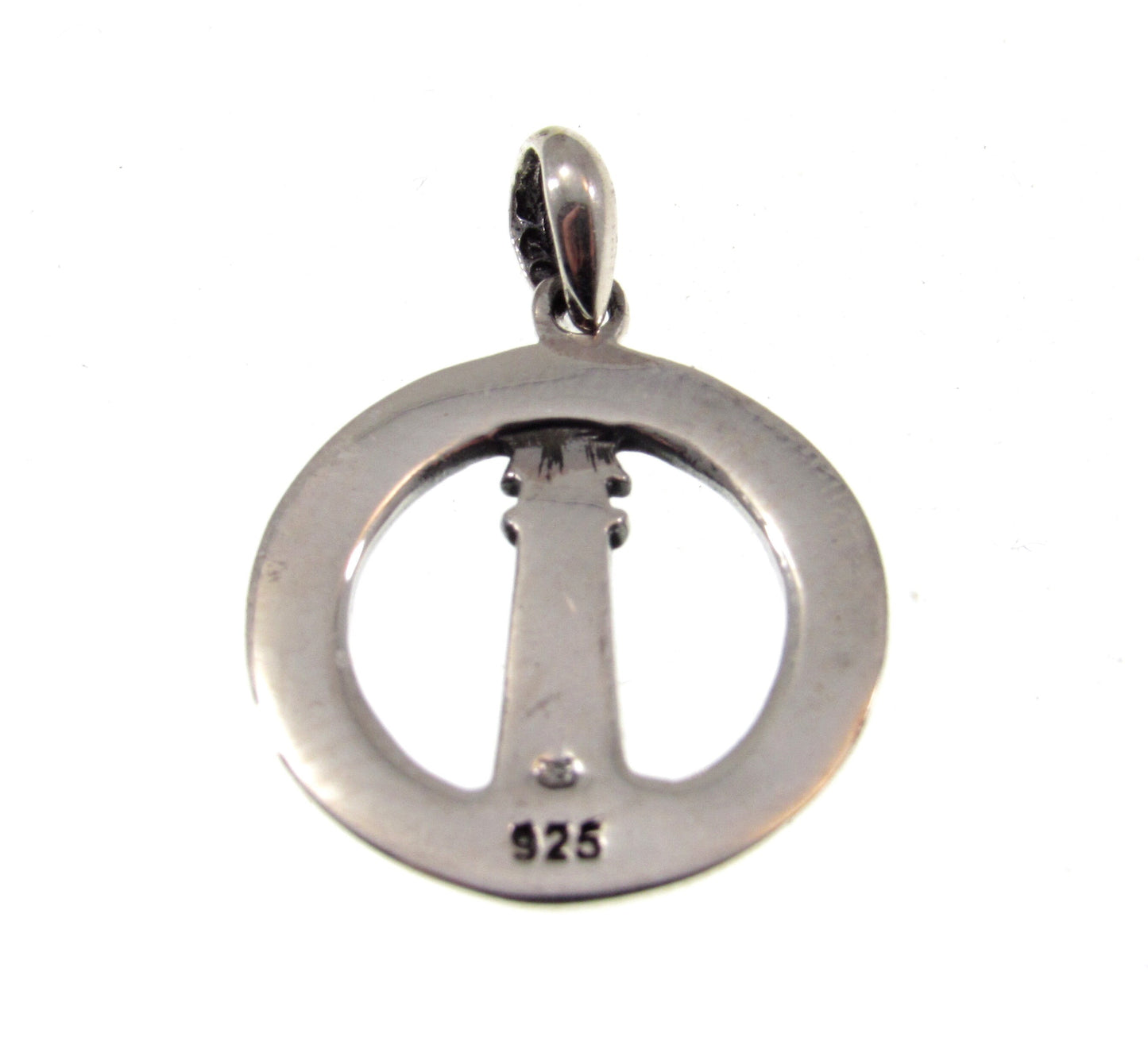 Solid 925 Sterling Silver Lighthouse Pendant With Black or Red Enamel, Watchtower Beacon Charm, "You Are My Guiding Light" Nautical Jewelry