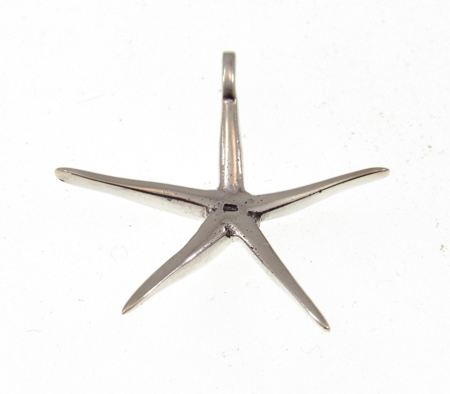 Solid 925 Sterling Silver Starfish Slide Pendant – Ocean-Inspired Jewelry, Beach Lover Gift, Marine Life & Coastal Silver Necklace Charm