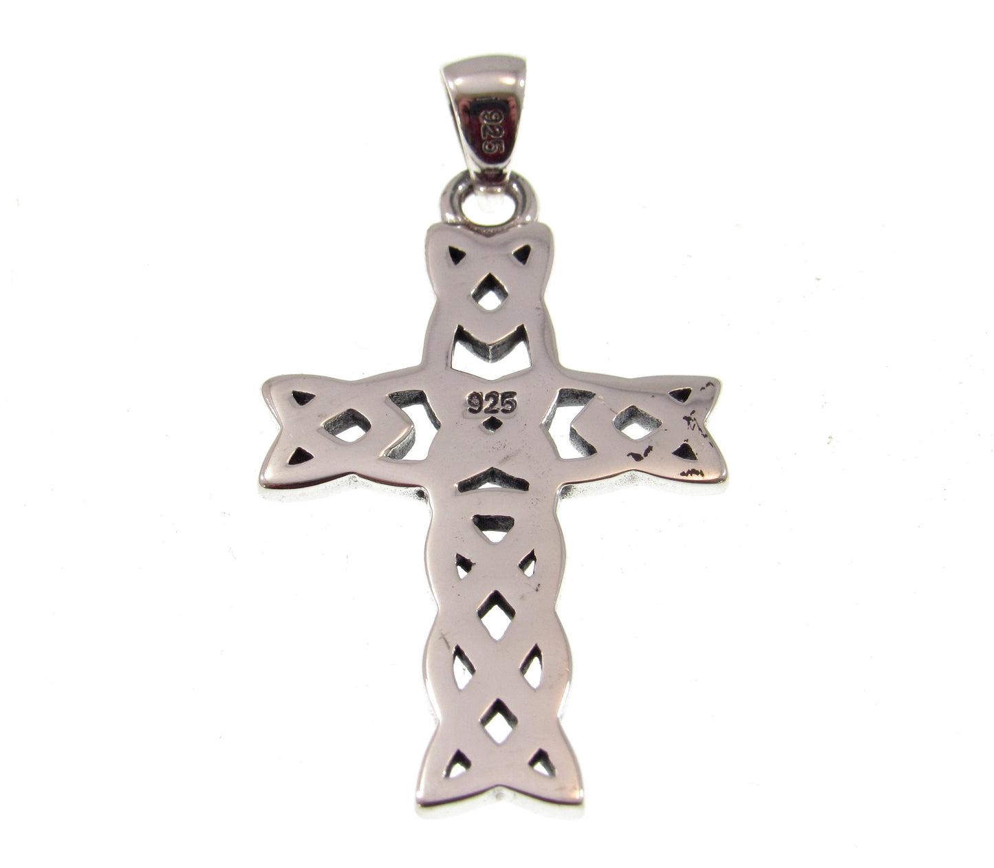 Solid 925 Sterling Silver Celtic Cross – Trinity Knot Design, Unisex Christian Necklace Pendant