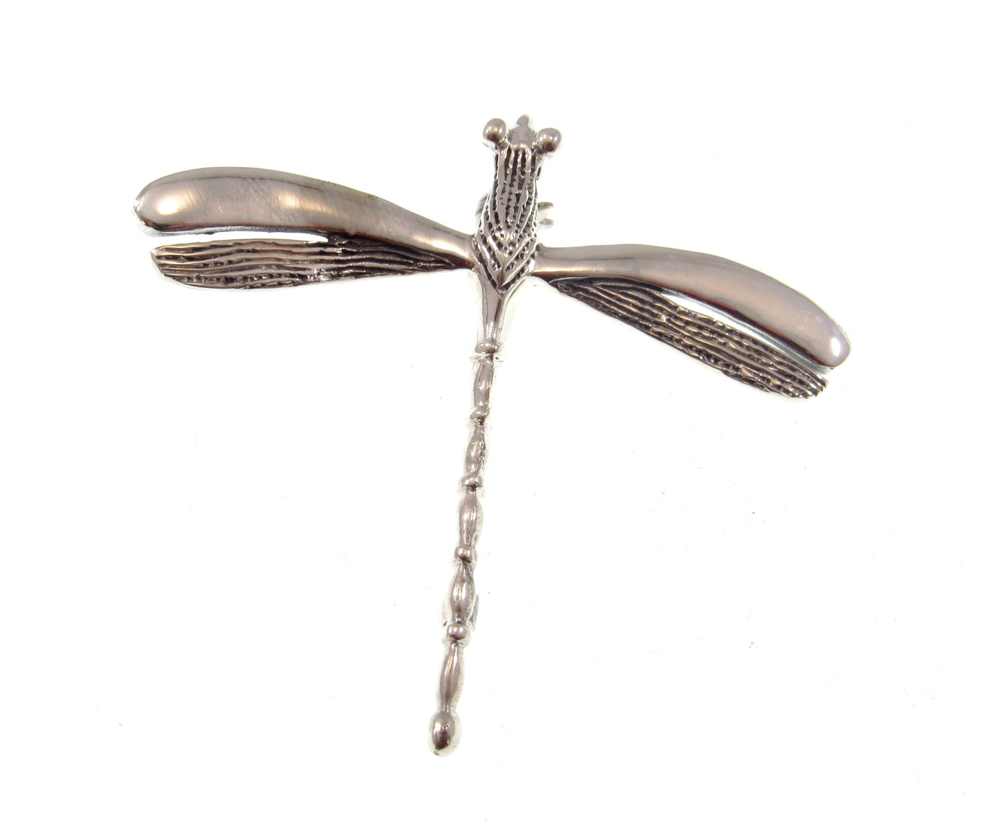Solid 925 Sterling Silver Dragonfly Brooch, Nature Pin, Insect Jewelry Gift, Botanical Symbol of Transformation, Gardencore Woodland Jewelry