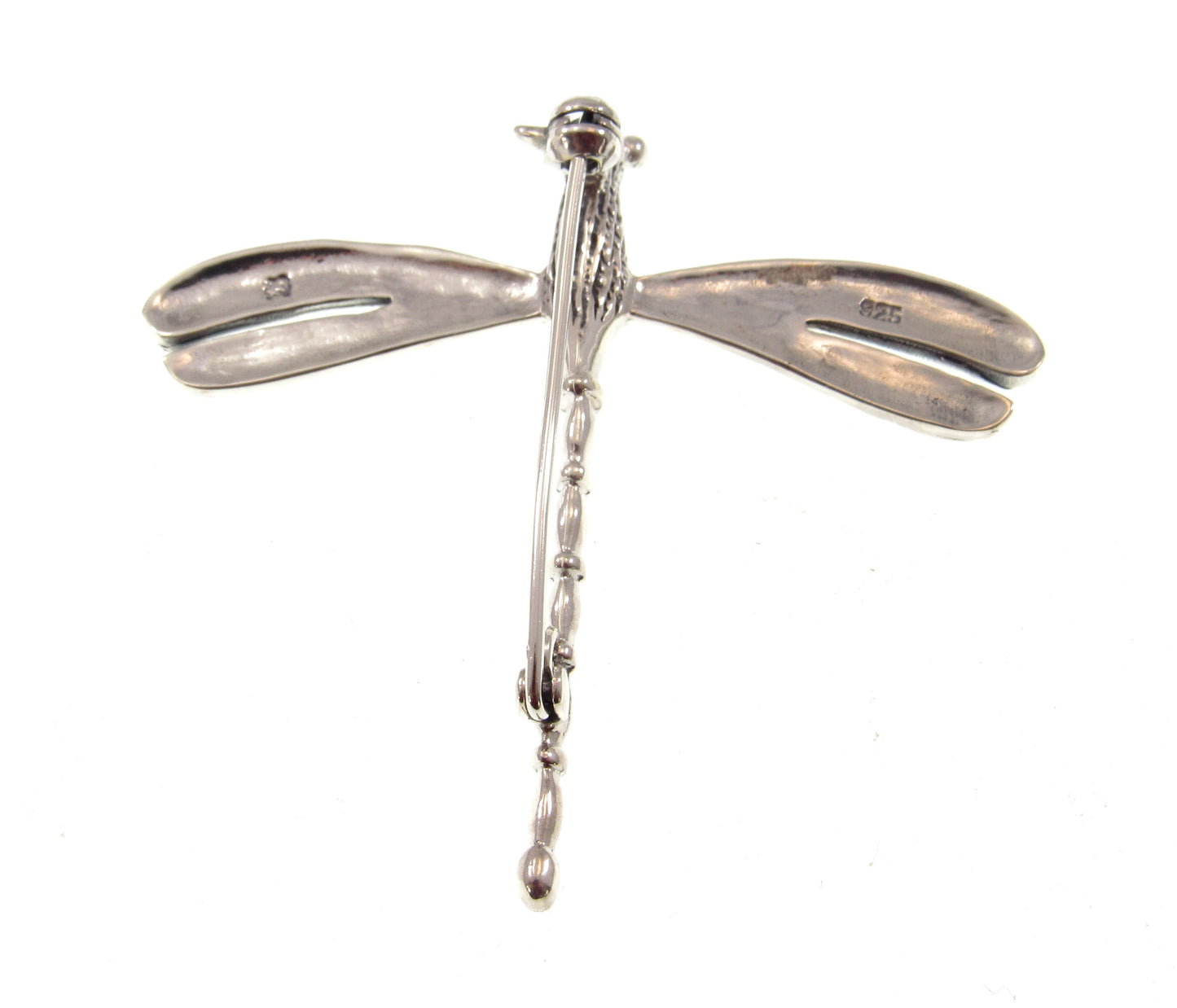 Solid 925 Sterling Silver Dragonfly Brooch, Nature Pin, Insect Jewelry Gift, Botanical Symbol of Transformation, Gardencore Woodland Jewelry