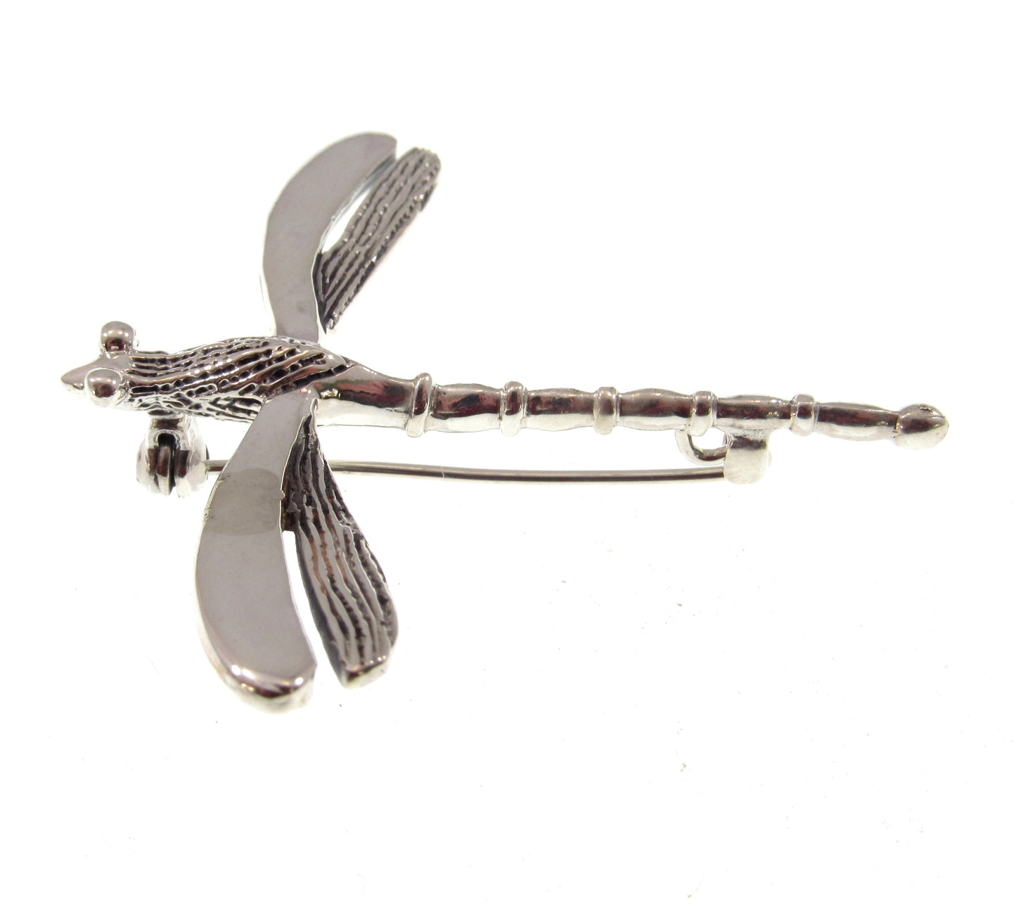Solid 925 Sterling Silver Dragonfly Brooch, Nature Pin, Insect Jewelry Gift, Botanical Symbol of Transformation, Gardencore Woodland Jewelry