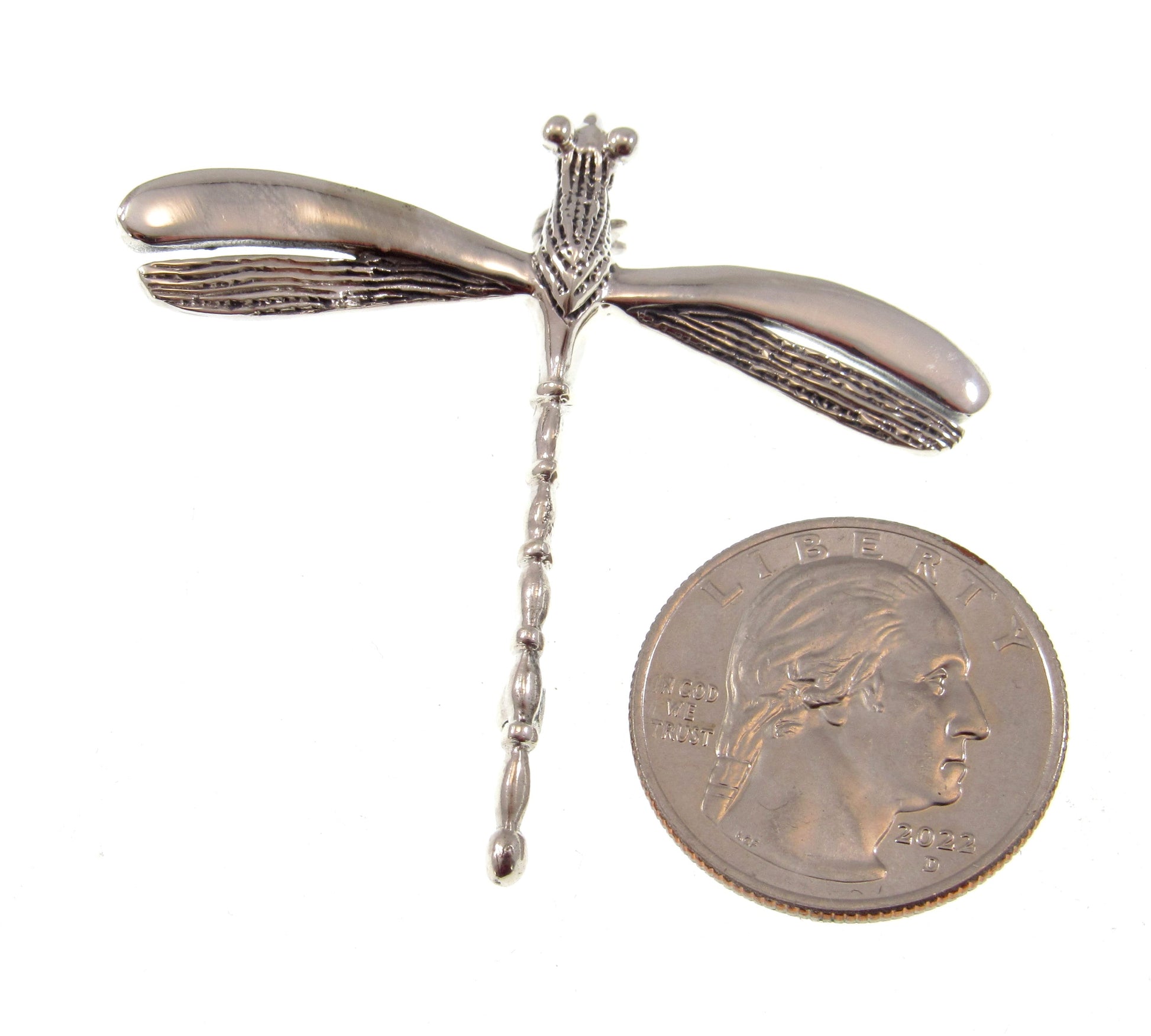 Solid 925 Sterling Silver Dragonfly Brooch, Nature Pin, Insect Jewelry Gift, Botanical Symbol of Transformation, Gardencore Woodland Jewelry