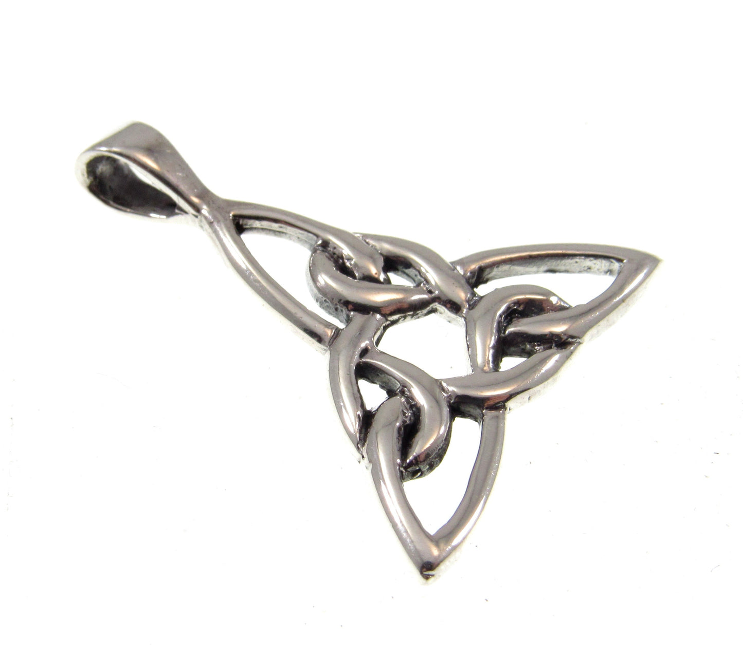 Solid 925 Sterling Silver Triquetra Pendant – Celtic Trinity Knot Necklace Charm, Irish Knot Amulet, Viking Jewelry Gift for Him or Her