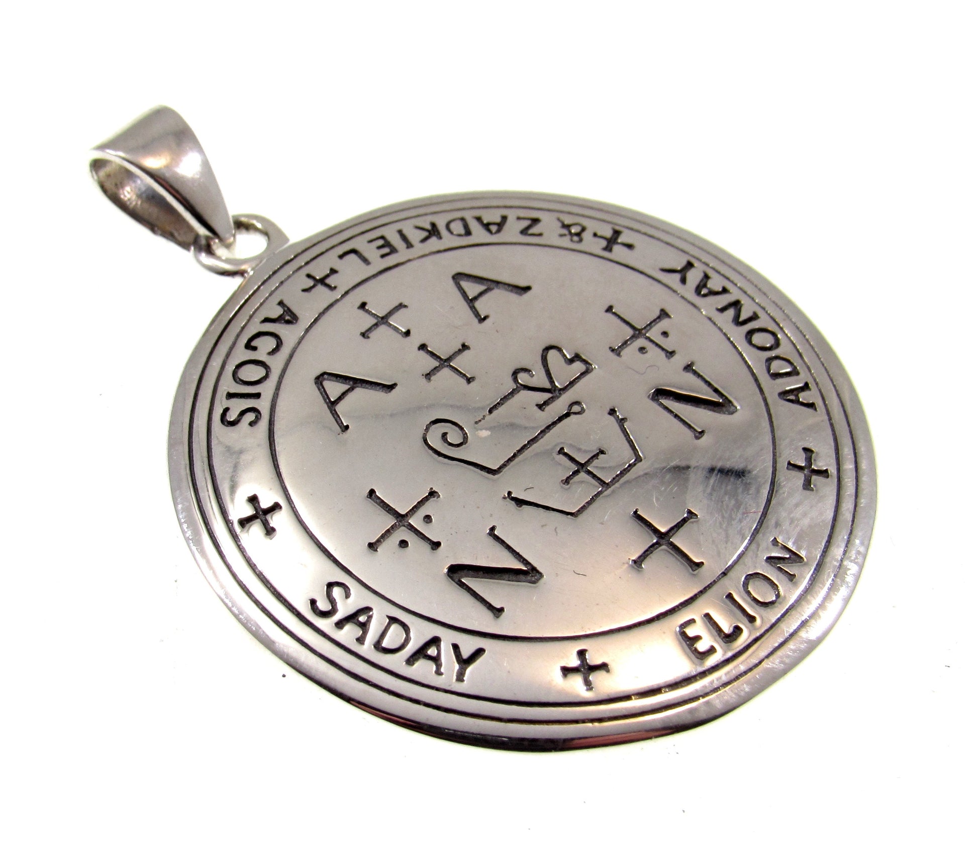 Sigil of the Archangel Zadkiel Seal of King Solomon Handcrafted Solid 925 Sterling Silver Pendant, Invoke the Spirit Talisman