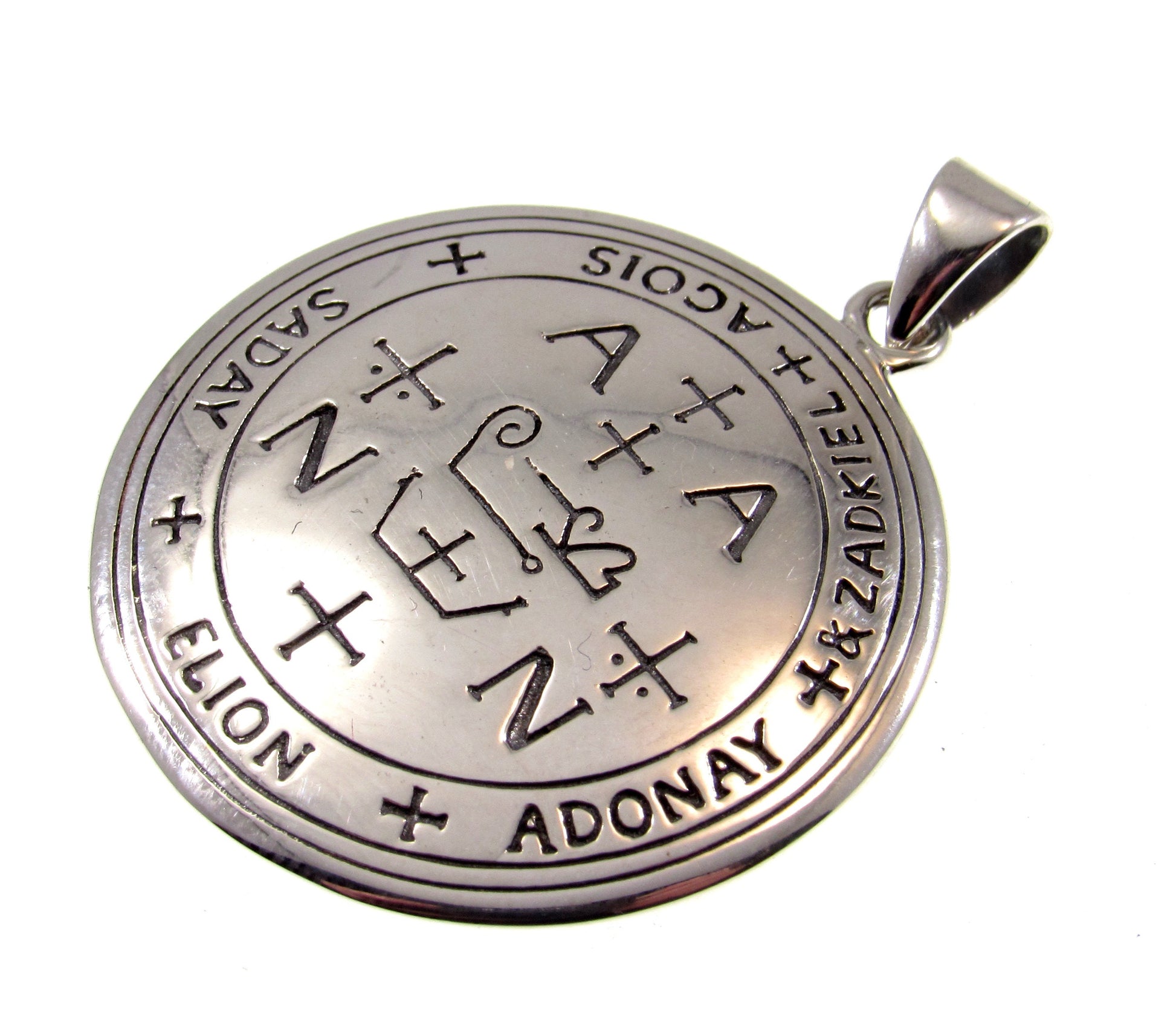 Sigil of the Archangel Zadkiel Seal of King Solomon Handcrafted Solid 925 Sterling Silver Pendant, Invoke the Spirit Talisman