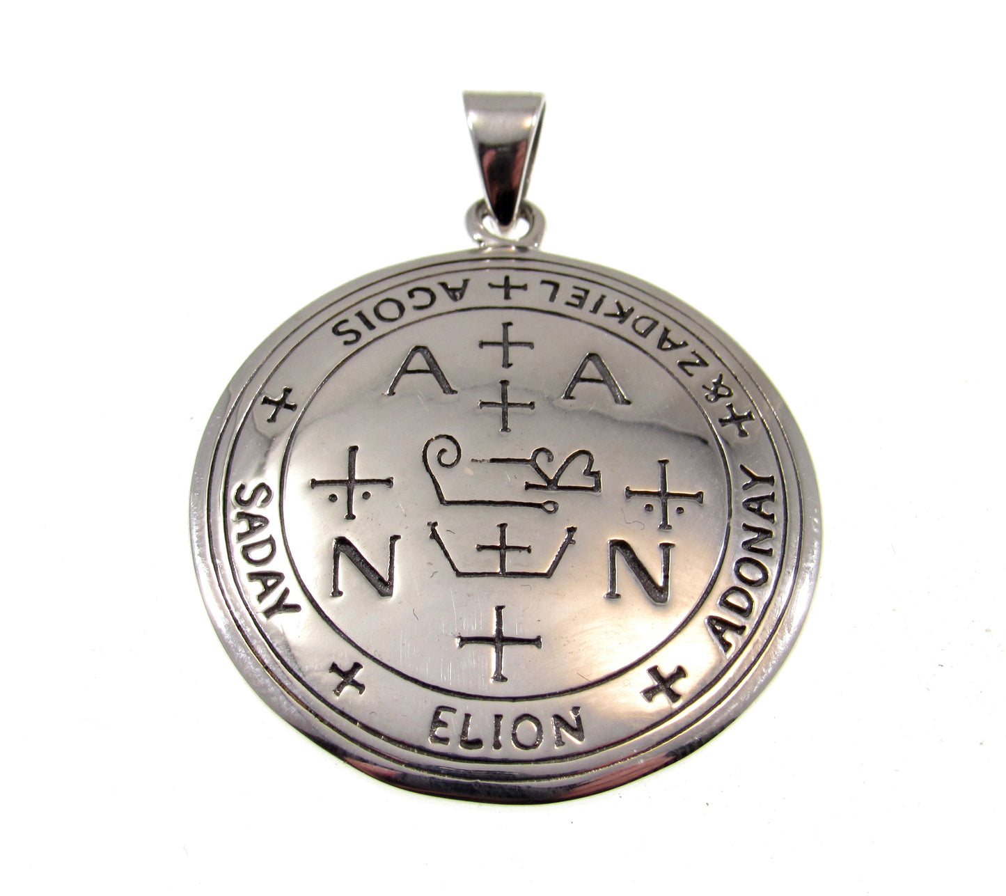 Sigil of the Archangel Zadkiel Seal of King Solomon Handcrafted Solid 925 Sterling Silver Pendant, Invoke the Spirit Talisman