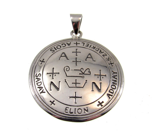 Sigil of the Archangel Zadkiel Seal of King Solomon Handcrafted Solid 925 Sterling Silver Pendant, Invoke the Spirit Talisman