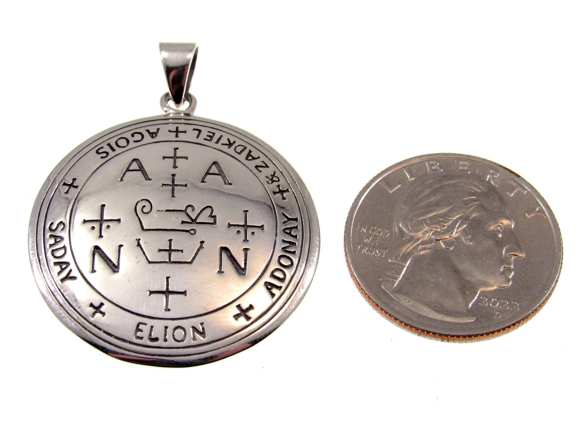 Sigil of the Archangel Zadkiel Seal of King Solomon Handcrafted Solid 925 Sterling Silver Pendant, Invoke the Spirit Talisman