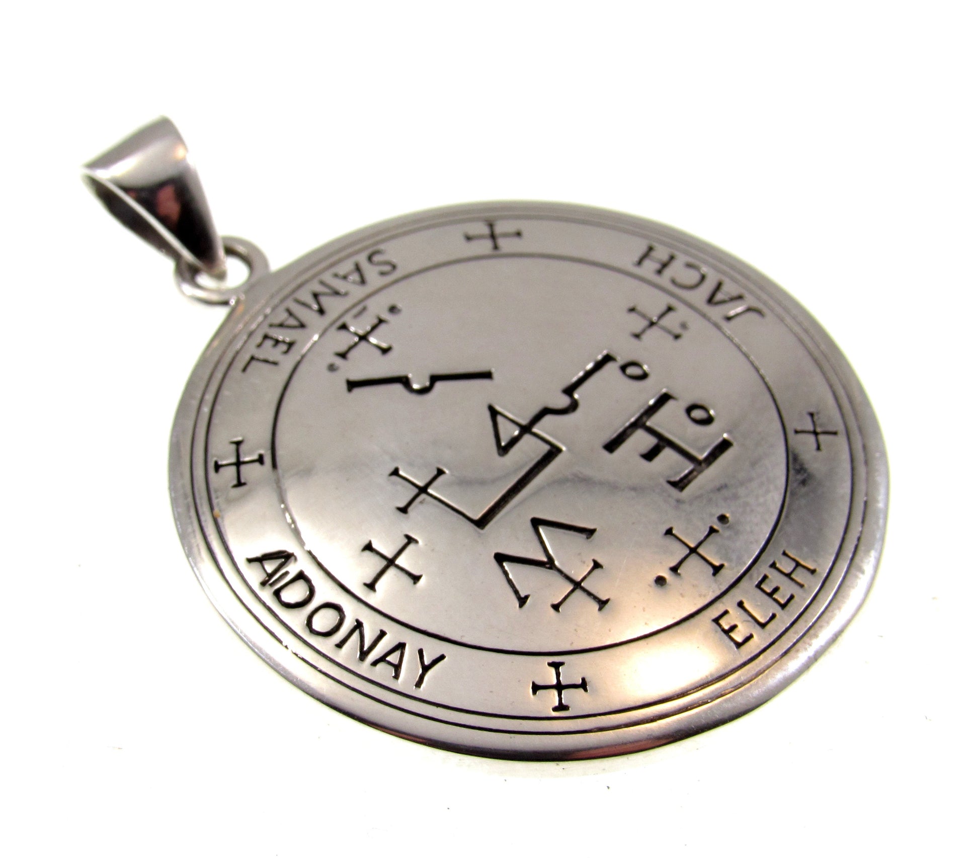 Sigil of the Archangel Samael Seal of King Solomon Handcrafted Solid 925 Sterling Silver Pendant, Invoke the Spirit Talisman