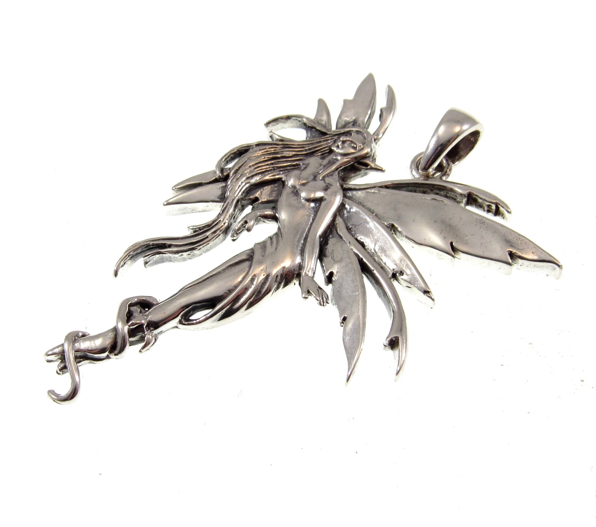 Solid 925 Sterling Silver Firefly Fairy Pendant Designed by Renown Fantasy Artist Amy Brown