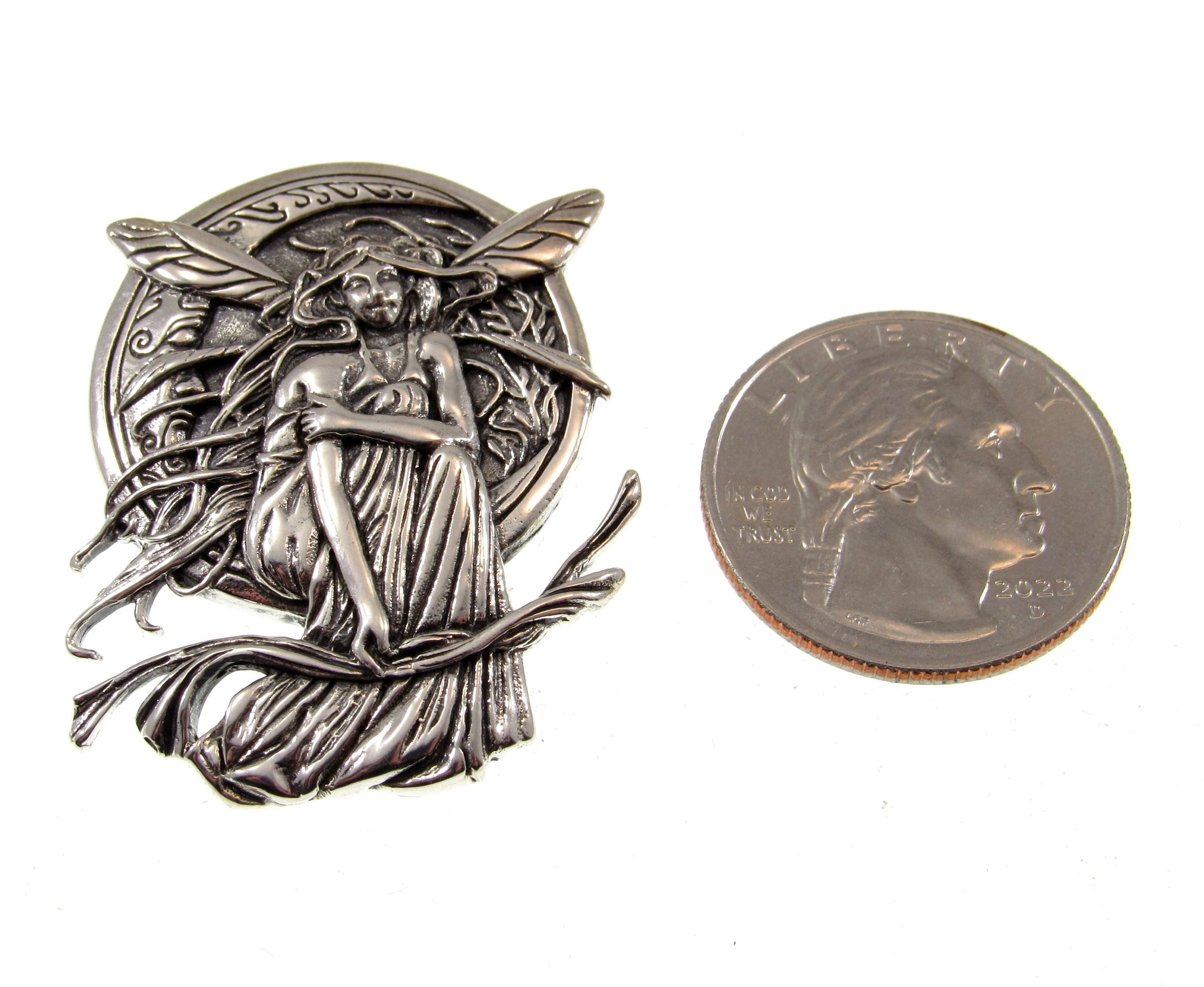 Solid 925 Sterling Silver Bella Luna Beautiful Moon Slide Pendant by Artist Jessica Galbreth