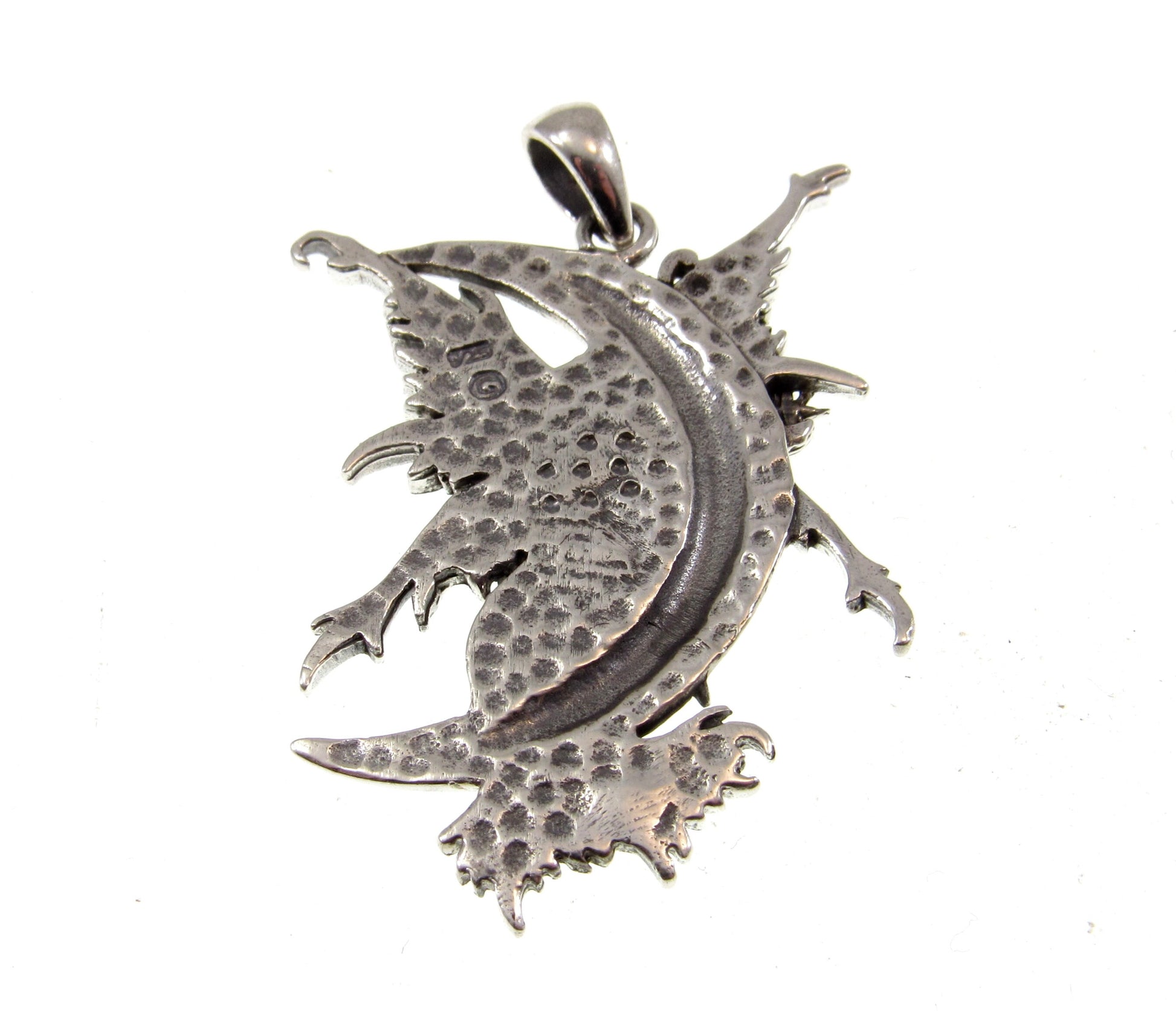 Solid 925 Sterling Silver Stargazer Crescent Moon Fairy Pendant Designed by Renown Fantasy Artist Amy Brown