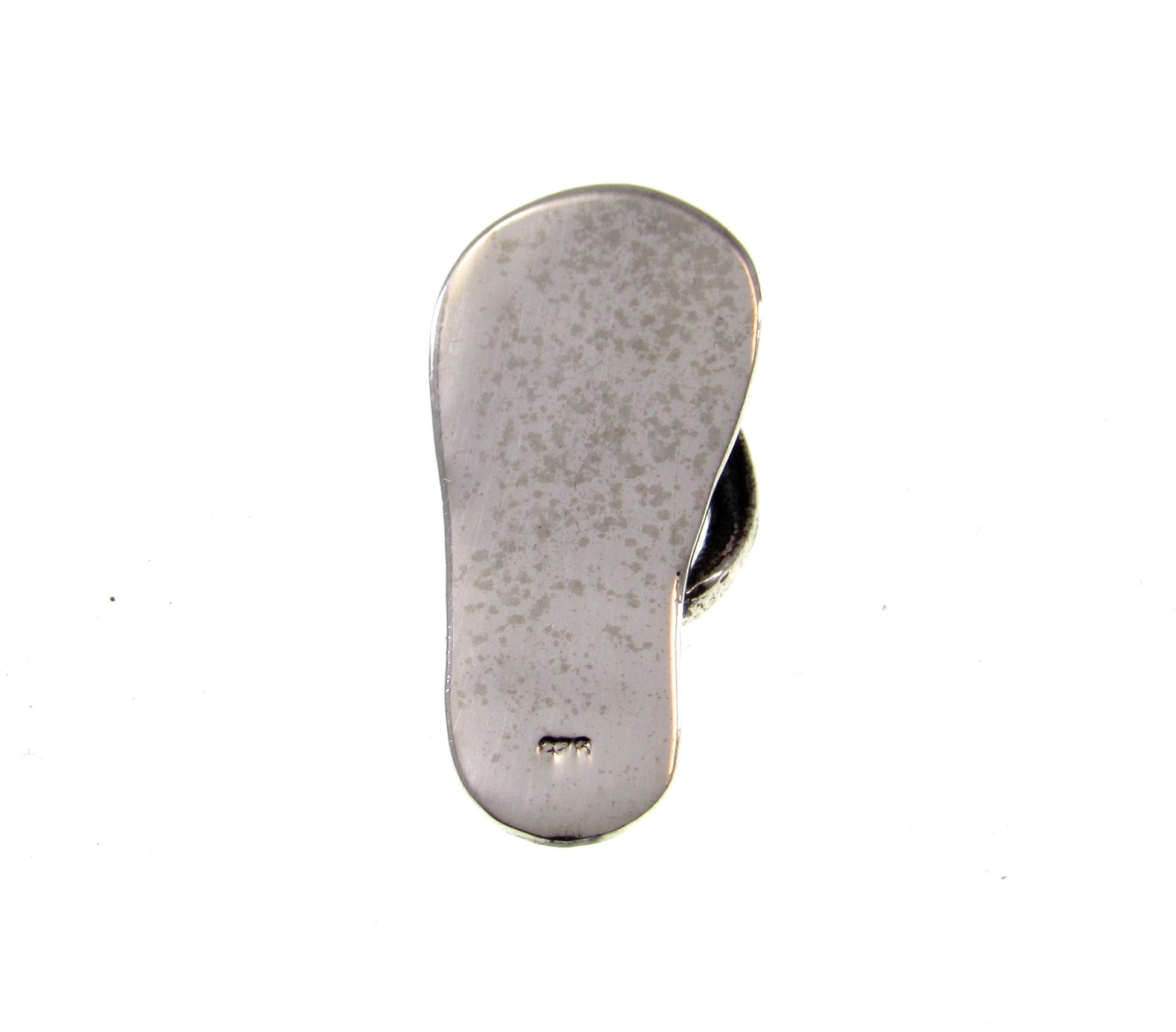 Solid 925 Sterling Silver Flip Flop Slide Pendant, Summer Sandal Charm, Beachcomber Gift, Tropical Beach Jewelry, Nautical Necklace Charm