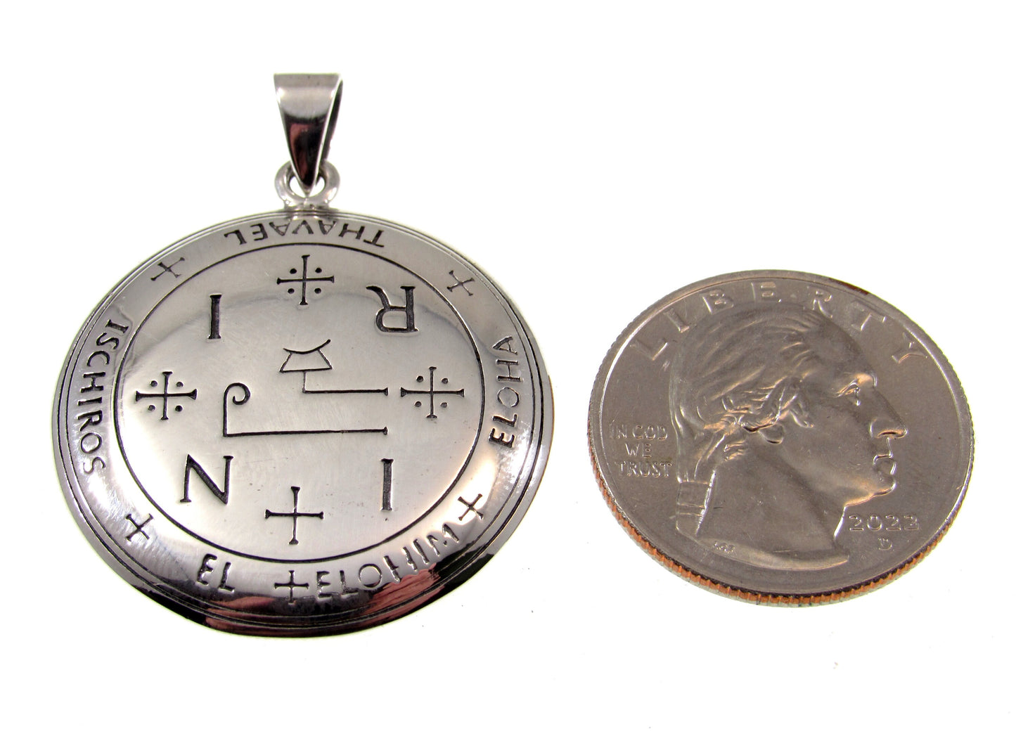 Sigil of the Archangel Thavael Pendant, Seal of King Solomon, Handcrafted Solid 925 Sterling Silver Invoke the Spirit Talisman