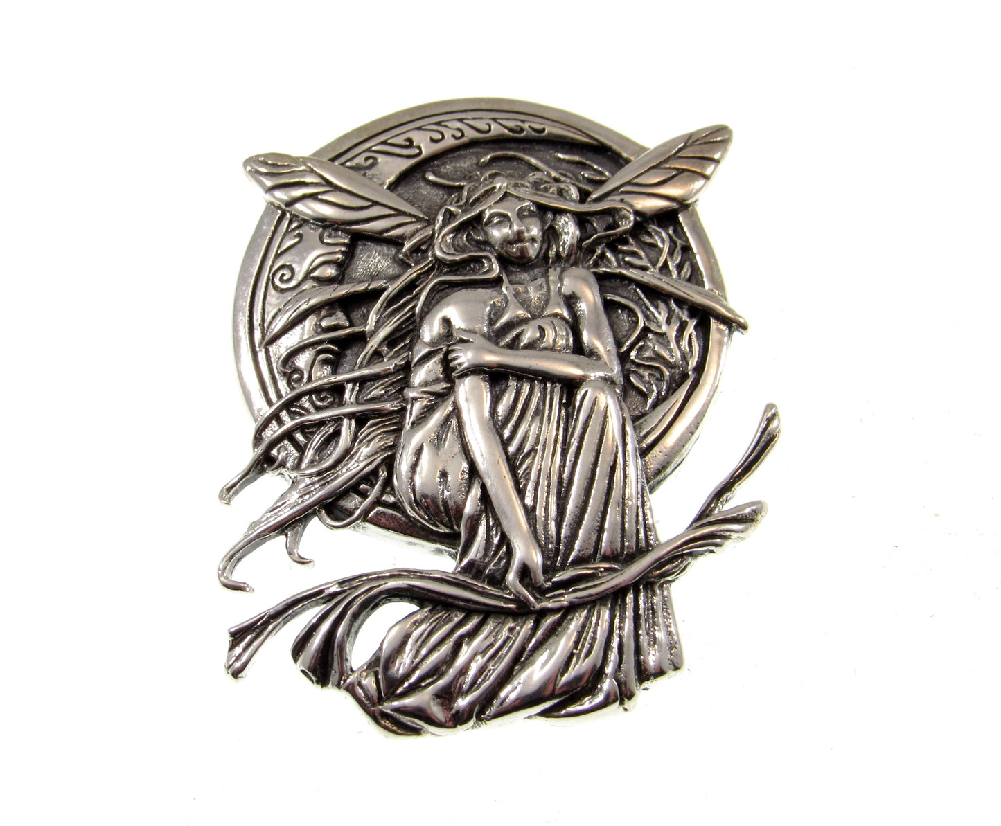 Solid 925 Sterling Silver Bella Luna Beautiful Moon Slide Pendant by Artist Jessica Galbreth