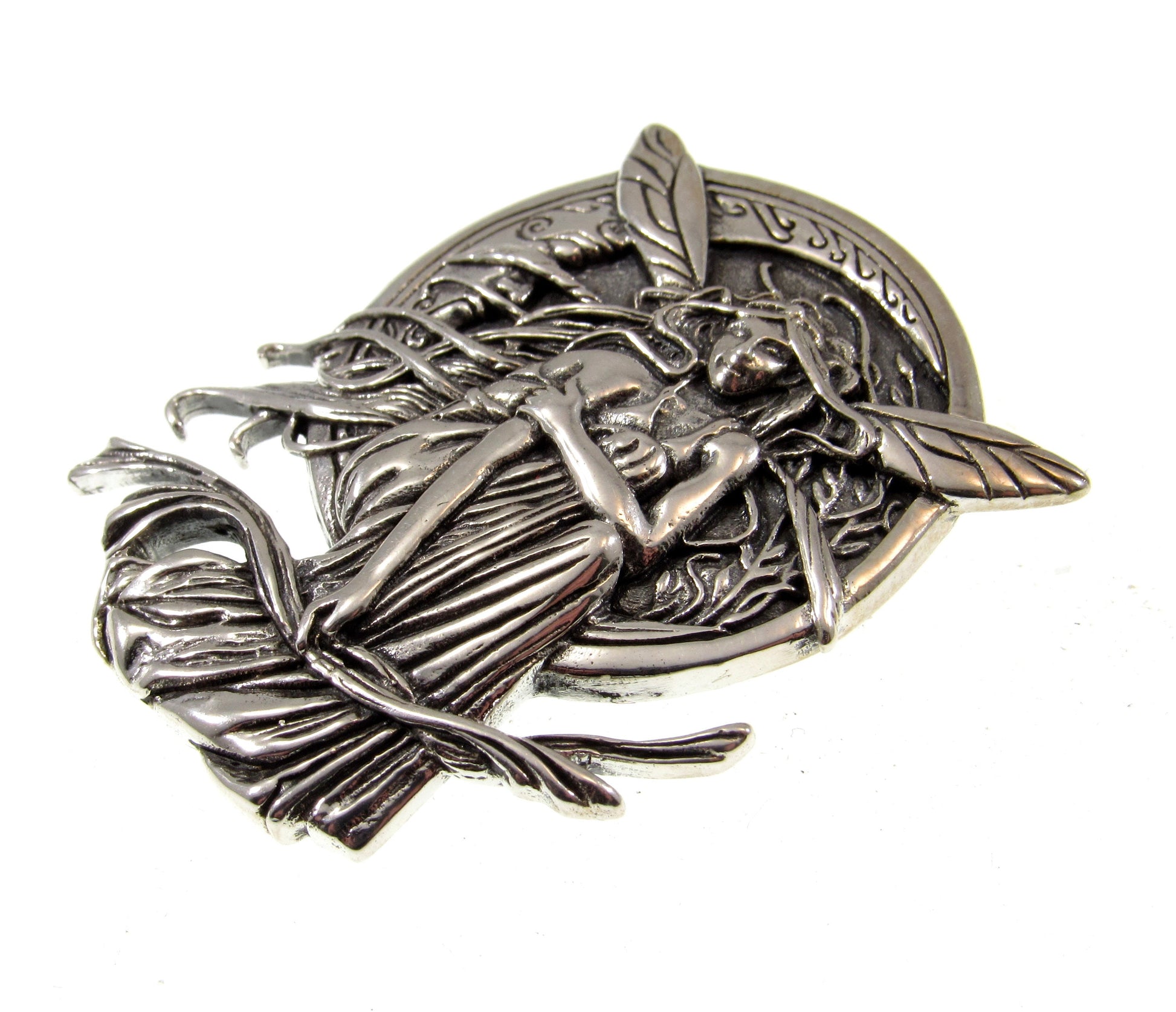 Solid 925 Sterling Silver Bella Luna Beautiful Moon Slide Pendant by Artist Jessica Galbreth