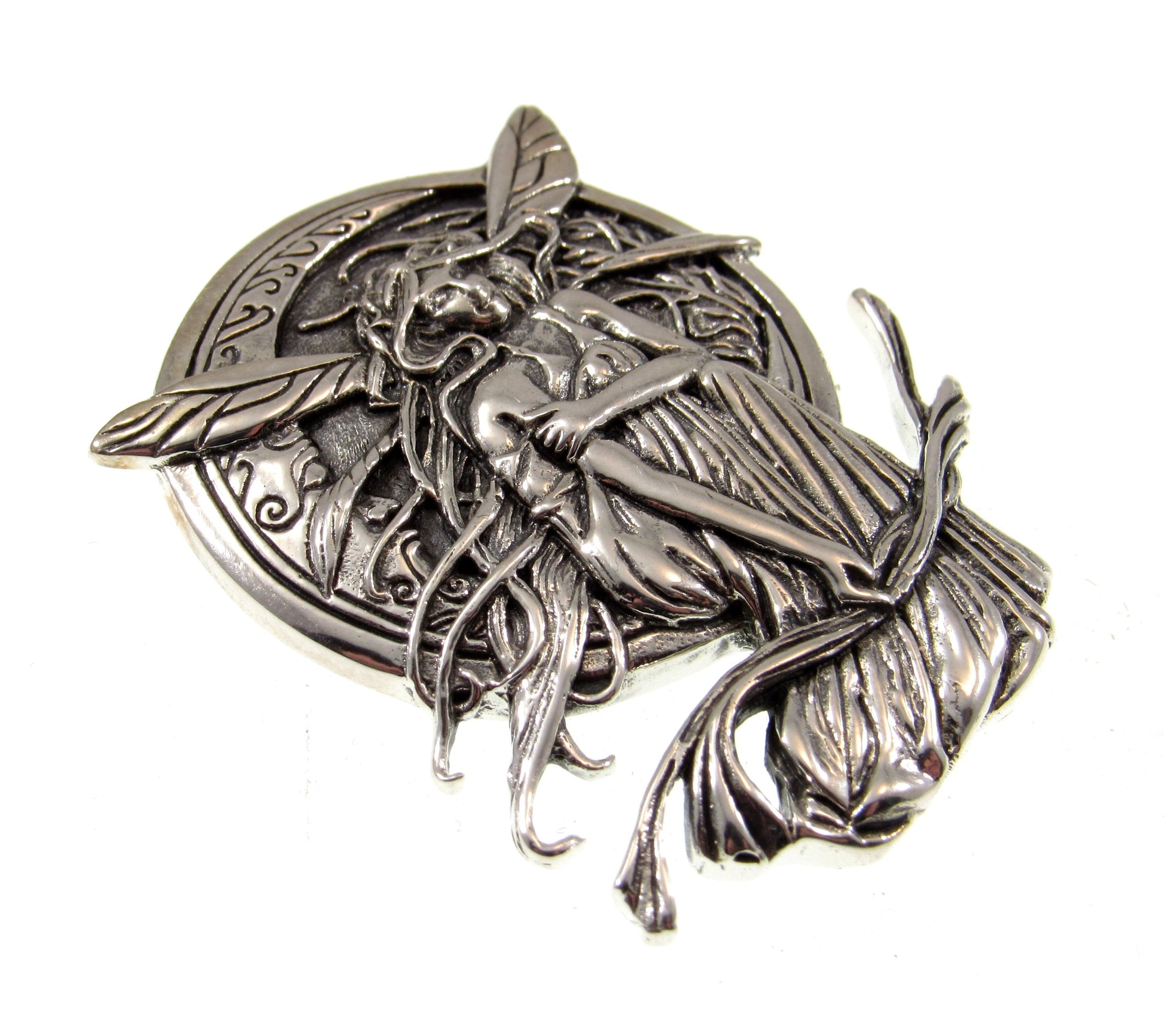 Solid 925 Sterling Silver Bella Luna Beautiful Moon Slide Pendant by Artist Jessica Galbreth