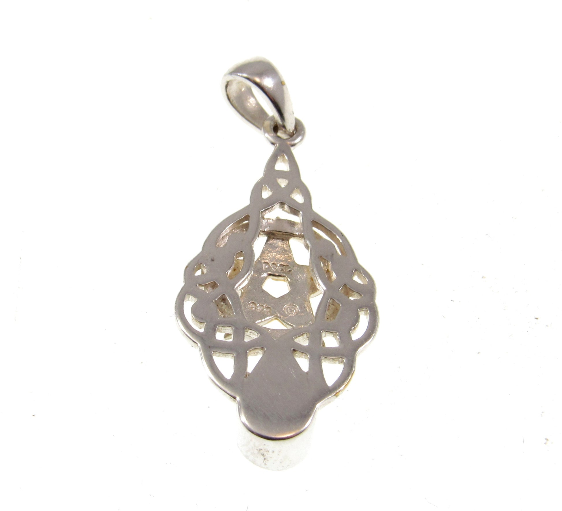 Solid 925 Sterling Silver & Gold Vermeil Celtic Knot Pentacle Pendant