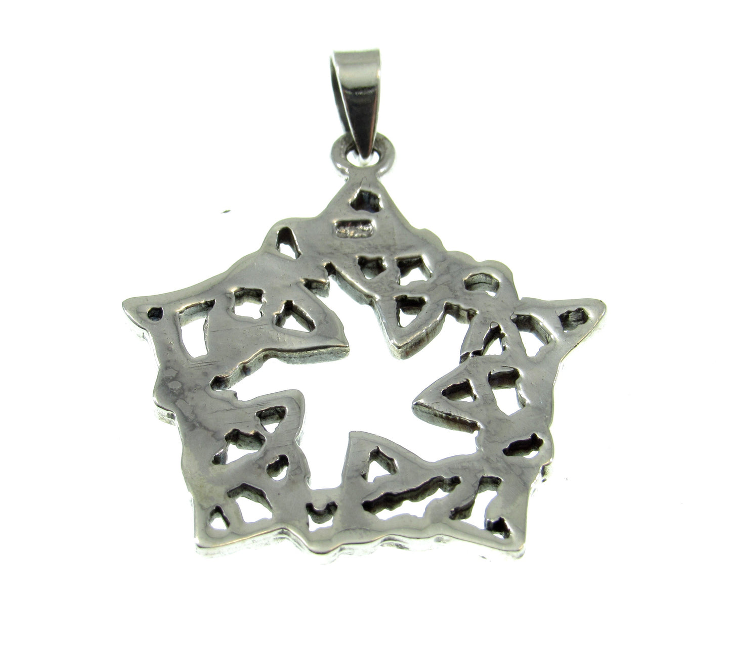 Solid 925 Sterling Silver Celtic Knot Five 5 Pointed Star Pendant, Handcrafted Celtic Pentagram, Irish Gaelic Jewelry