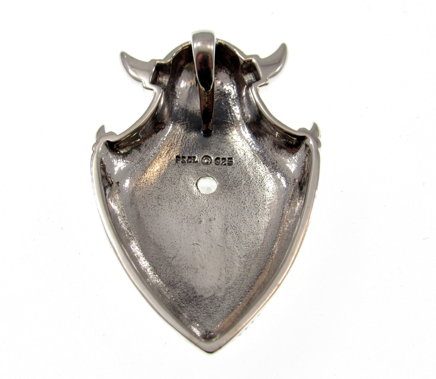 Solid 925 Sterling Silver Viking War Shield Slide Pendant, Valknut Symbol, Handcrafted Knot of Slain Warriors