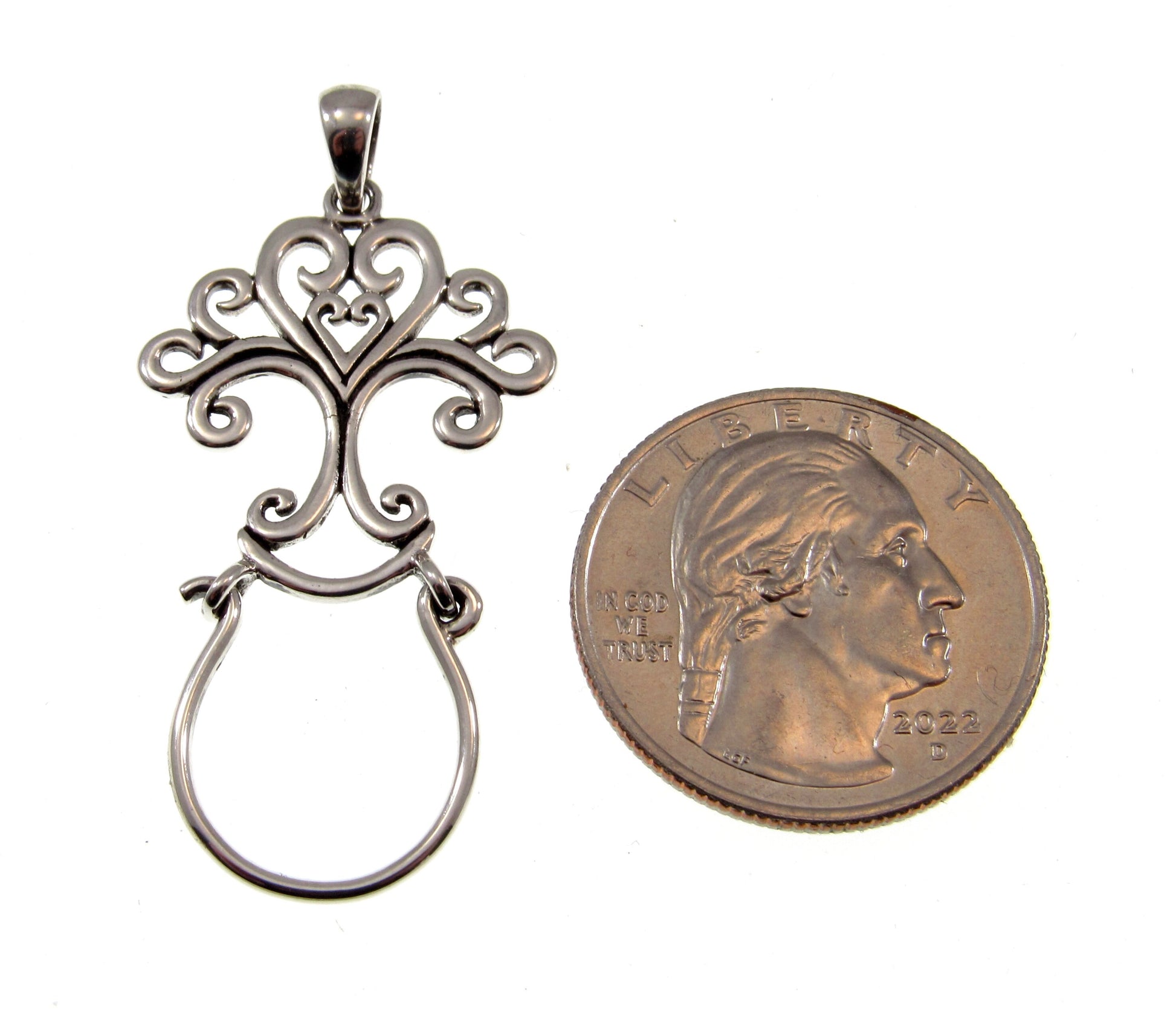 Solid 925 Sterling Silver Sacred Tree of Life Charm Holder Pendant, Magical Celtic Symbol of the Afterlife