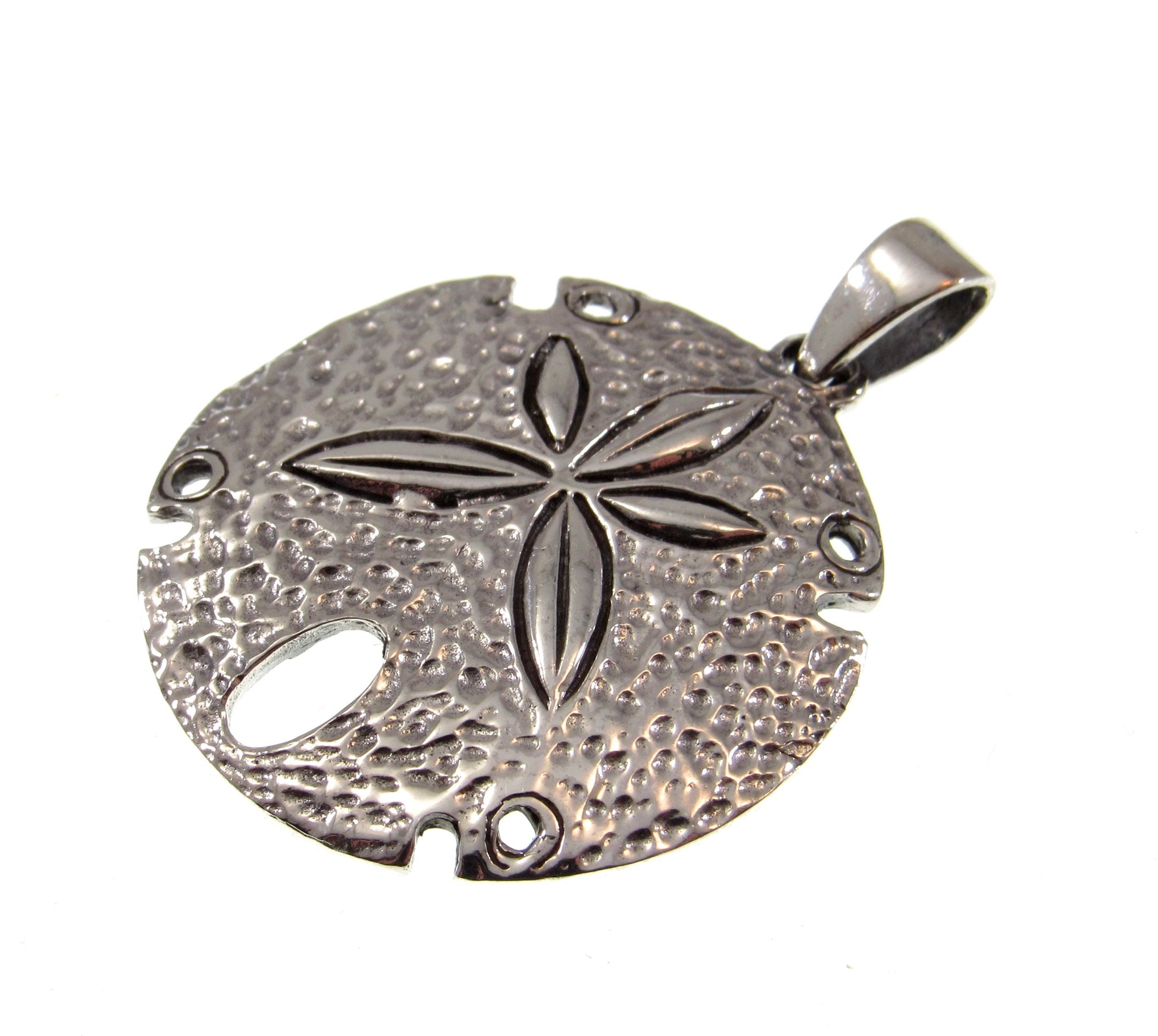 Solid 925 Sterling Silver Sand Dollar Pendant – Sea Life Amulet, Ocean Charm, Nautical Beach Pendant, Coastal Jewelry, Beachcomber Gift