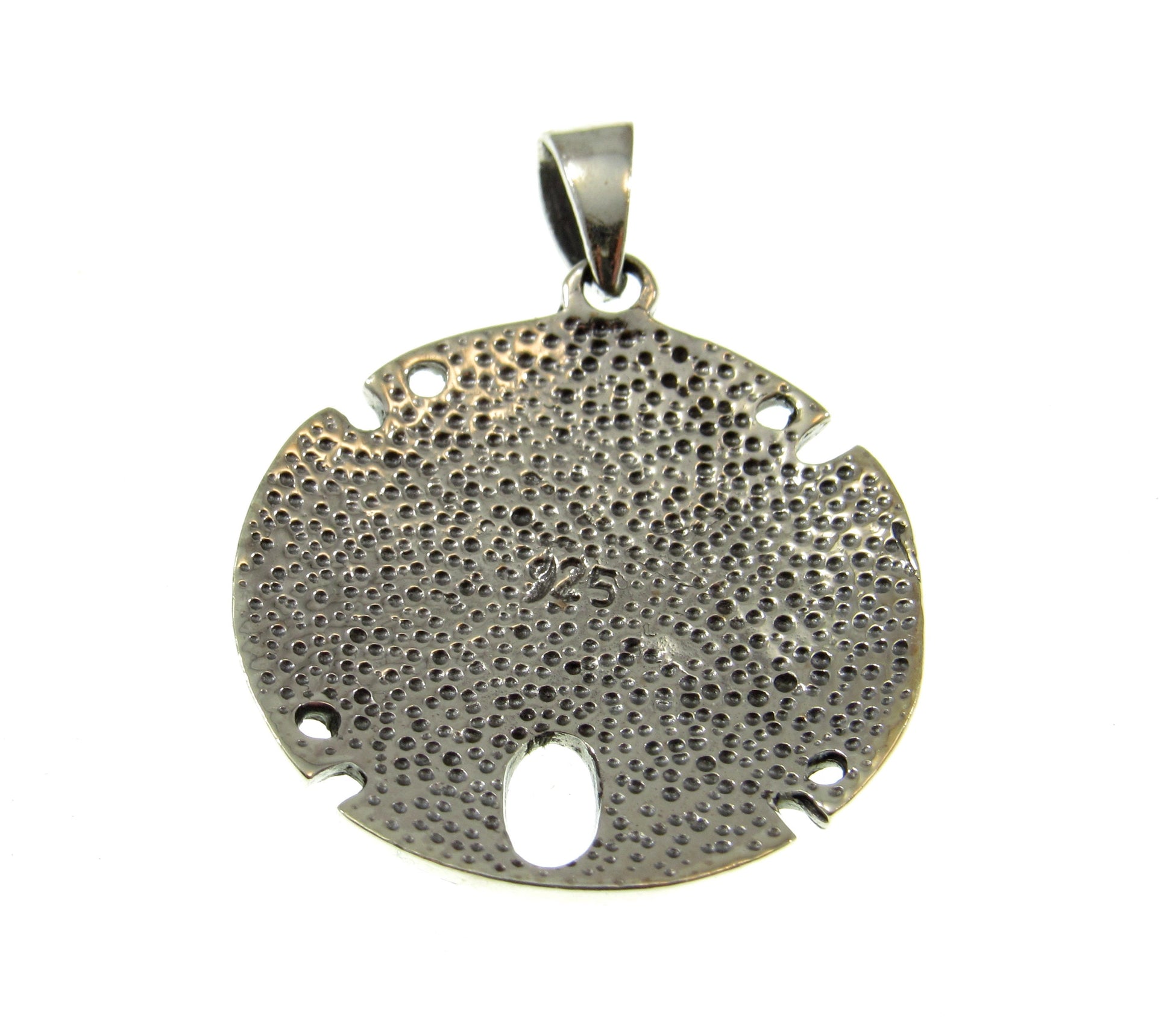 Solid 925 Sterling Silver Sand Dollar Pendant – Sea Life Amulet