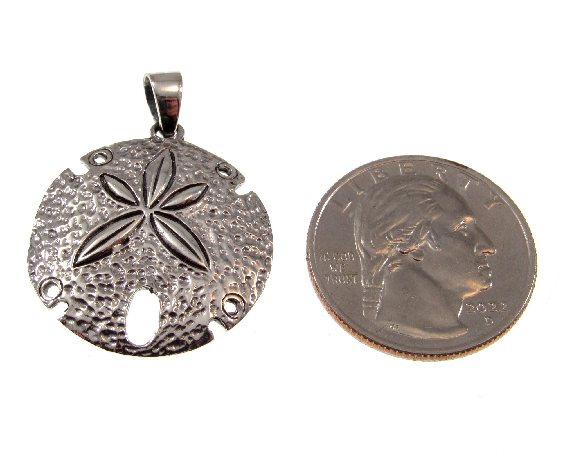 Solid 925 Sterling Silver Sand Dollar Pendant – Sea Life Amulet, Ocean Charm, Nautical Beach Pendant, Coastal Jewelry, Beachcomber Gift